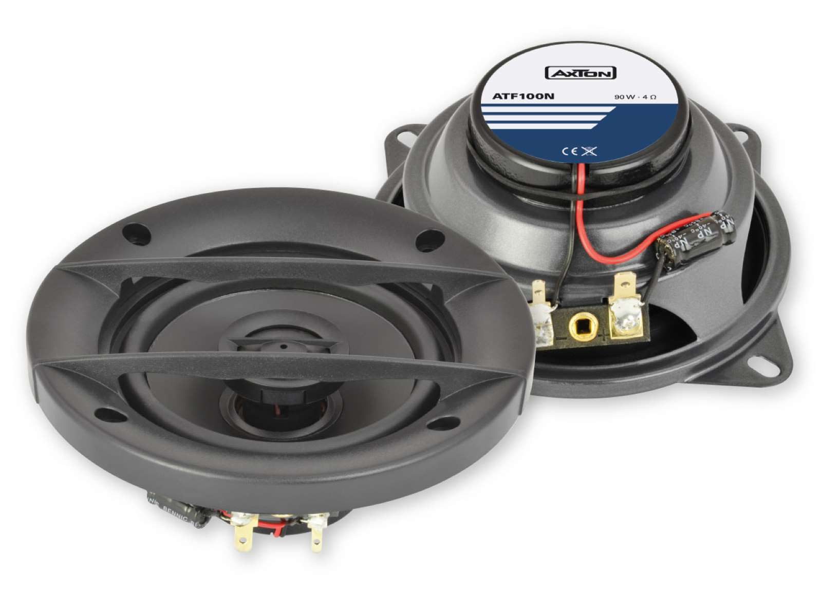 Axton ATF100N 10cm 2-Wege Koax Lautsprecher Auto-Lautsprecher (70 W, 10 cm)