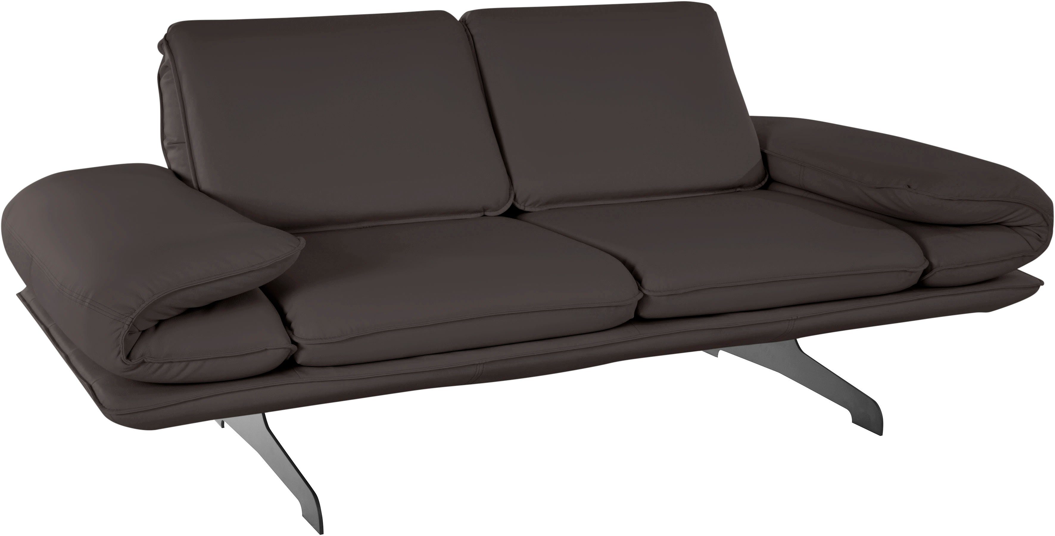 DOMO collection 2-Sitzer »New York«, wahlweise mit Armlehnen- und Rückenfunktion, mit Kufenfüßen aus Metall-Otto