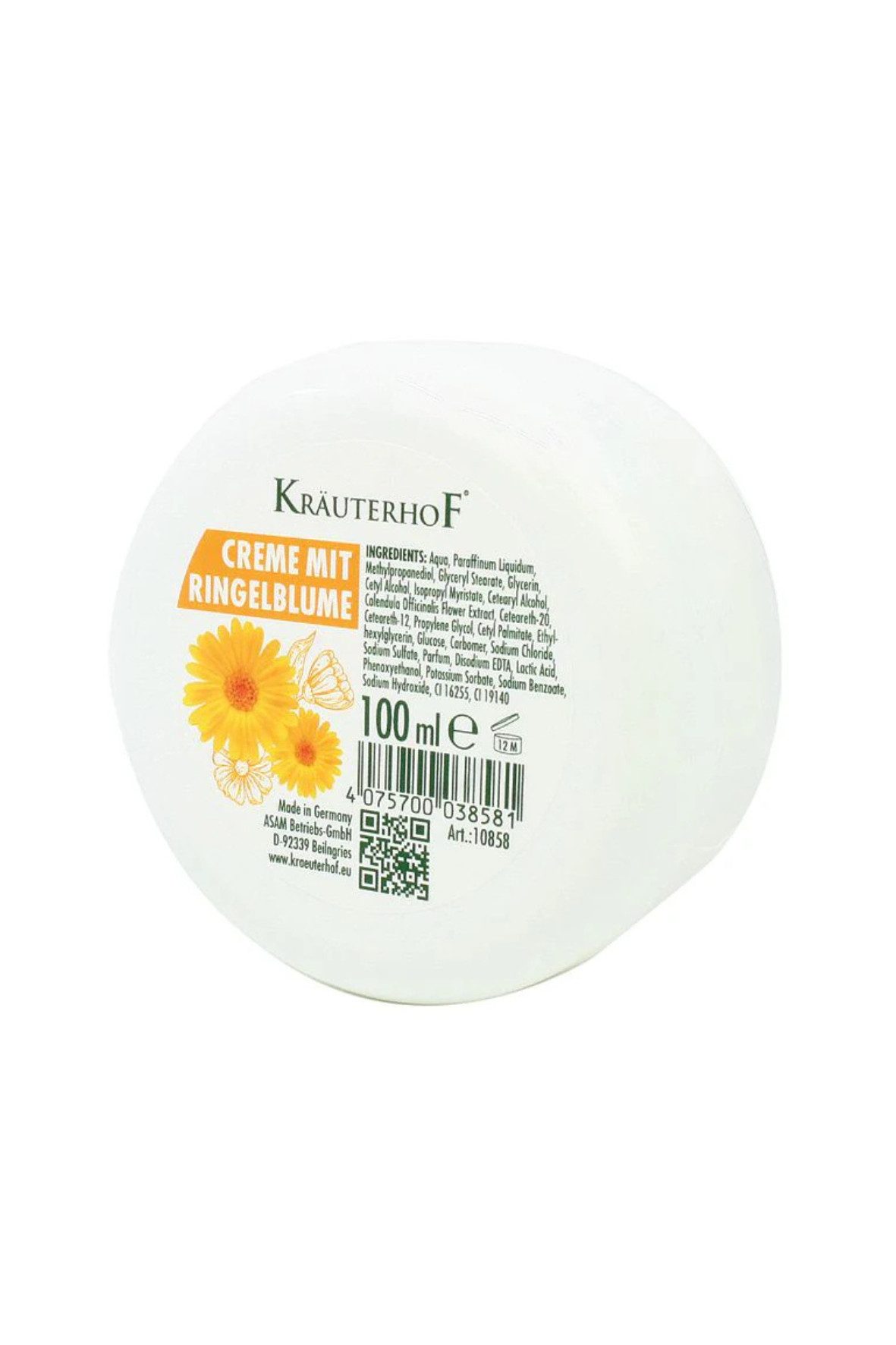 Kräuterhof Hautcreme KräuterhoF Creme mit Ringelblume 100 ml feuchtigkeitsspendende Creme, 1-tlg., natürlicher Ringelblumenextrak, Leicht einziehend