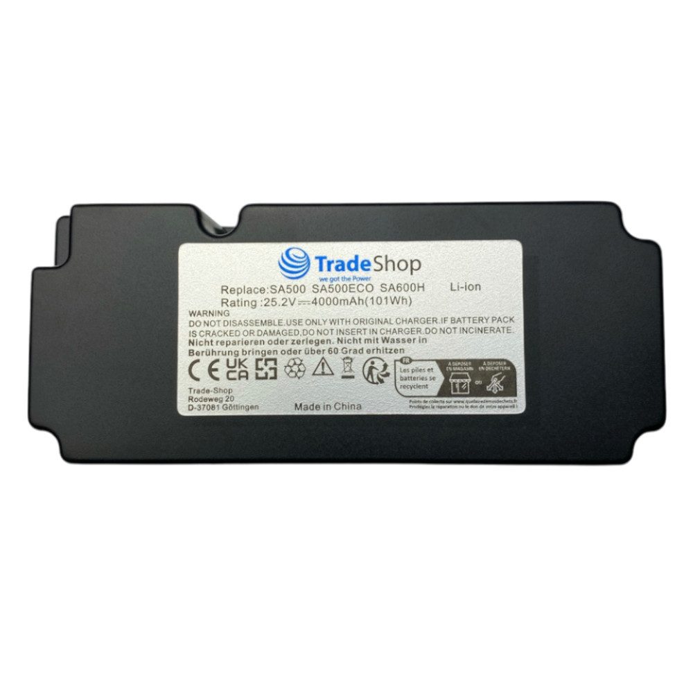 Trade-Shop Akku passend für Yard Force SA650B, SA800PRO, SA900, SA900B, SA1000 Akku Li-Ion 4000 mAh (25,2 V)