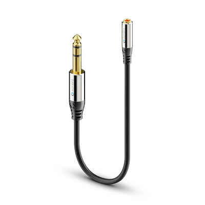 sonero sonero® Premium Kopfhörer Adapter, 0,20m, 6,3mm Klinke Stecker auf Audio-Kabel