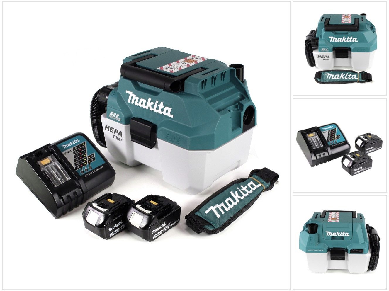 Makita Staubabsauger DVC 750 LRMX1 Akku Staubsauger Nass und Trockensauger 18 V tragbar +