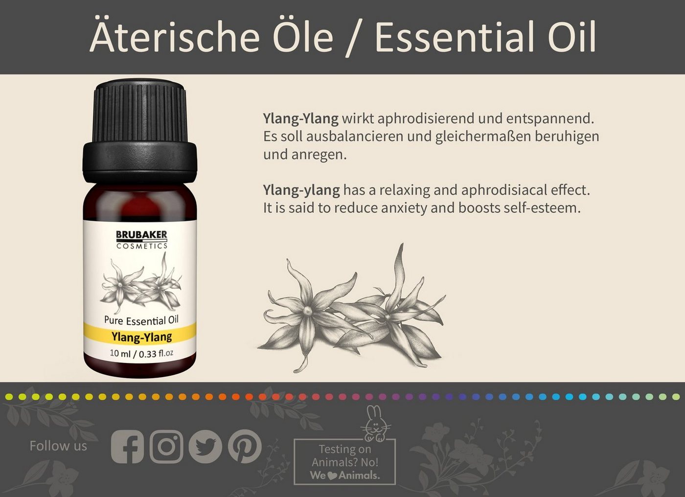 Thumbnail - BRUBAKER Duftöl 3er-Set Ylang-Ylang Öl - Gute Laune & Entspannung (Naturrein & Vegan, 3 x 10 ml), Ätherische Öle Aromath...