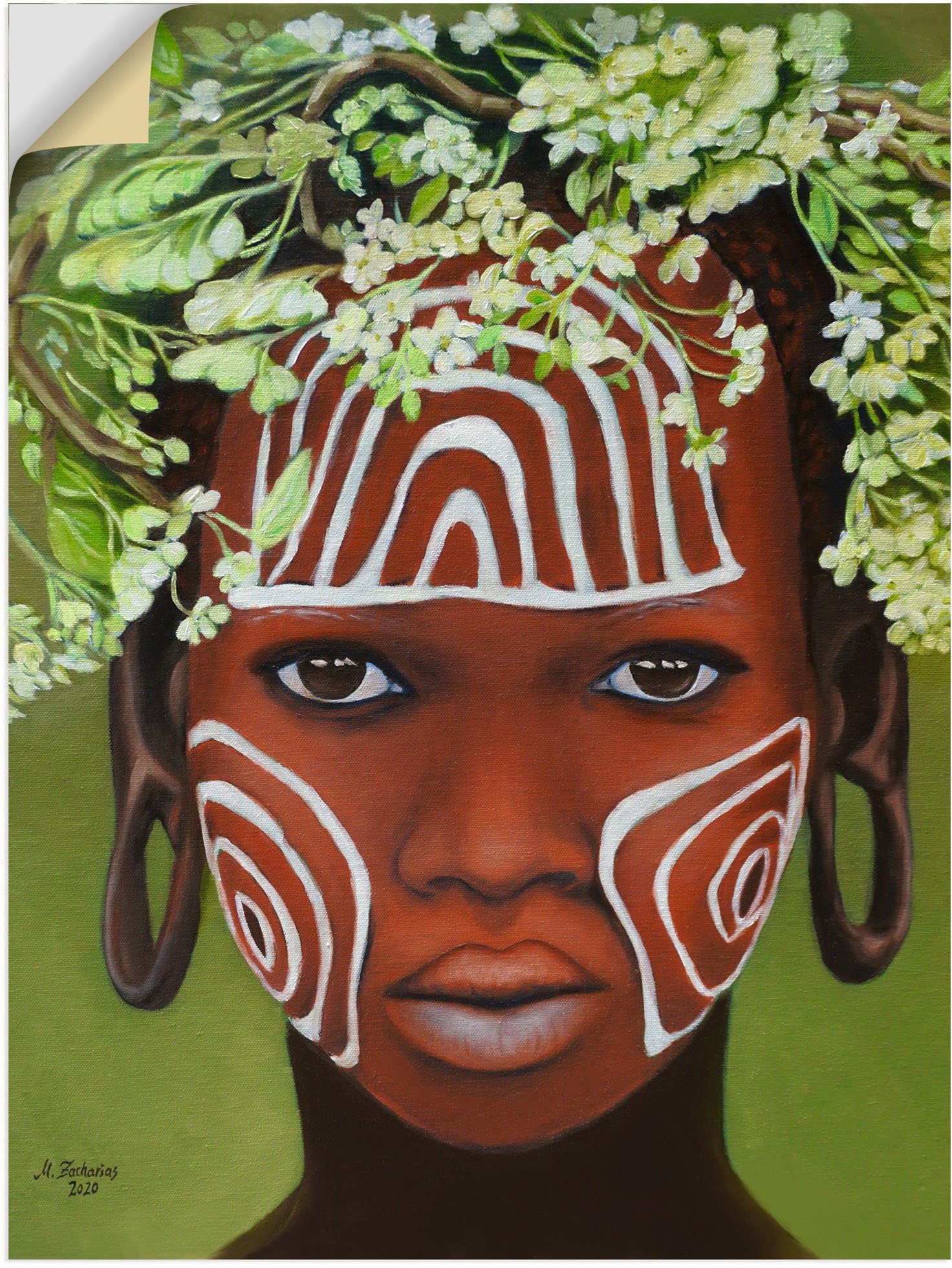 oder Artland Leinwandbild, von Bilder versch. in Alubild, Frauen Afrikanische Wandaufkleber Wandbild Größen als Schönheit, (1 St), Poster