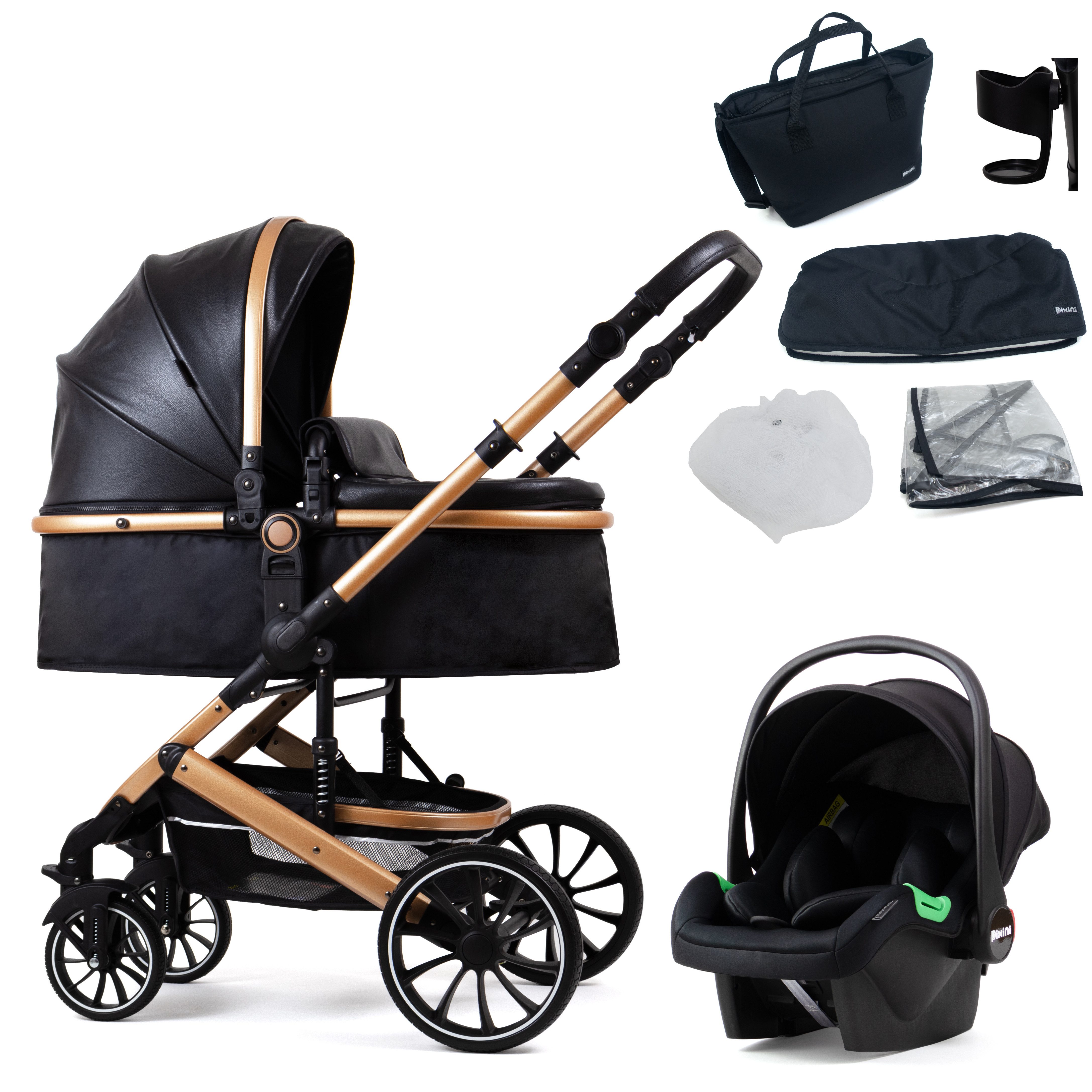 Kombi-Kinderwagen Pixini Kalani Kinderwagen 3in1 Set