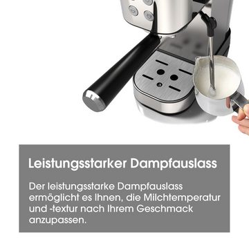 Ulife Kaffeevollautomat Aeomjk, 20Bar-Pumpenkaffeemaschine - Europäischer Standardstecker, 1350W Leistung, Nettogewicht 3.7kg, geeignet für Haus oder Büro