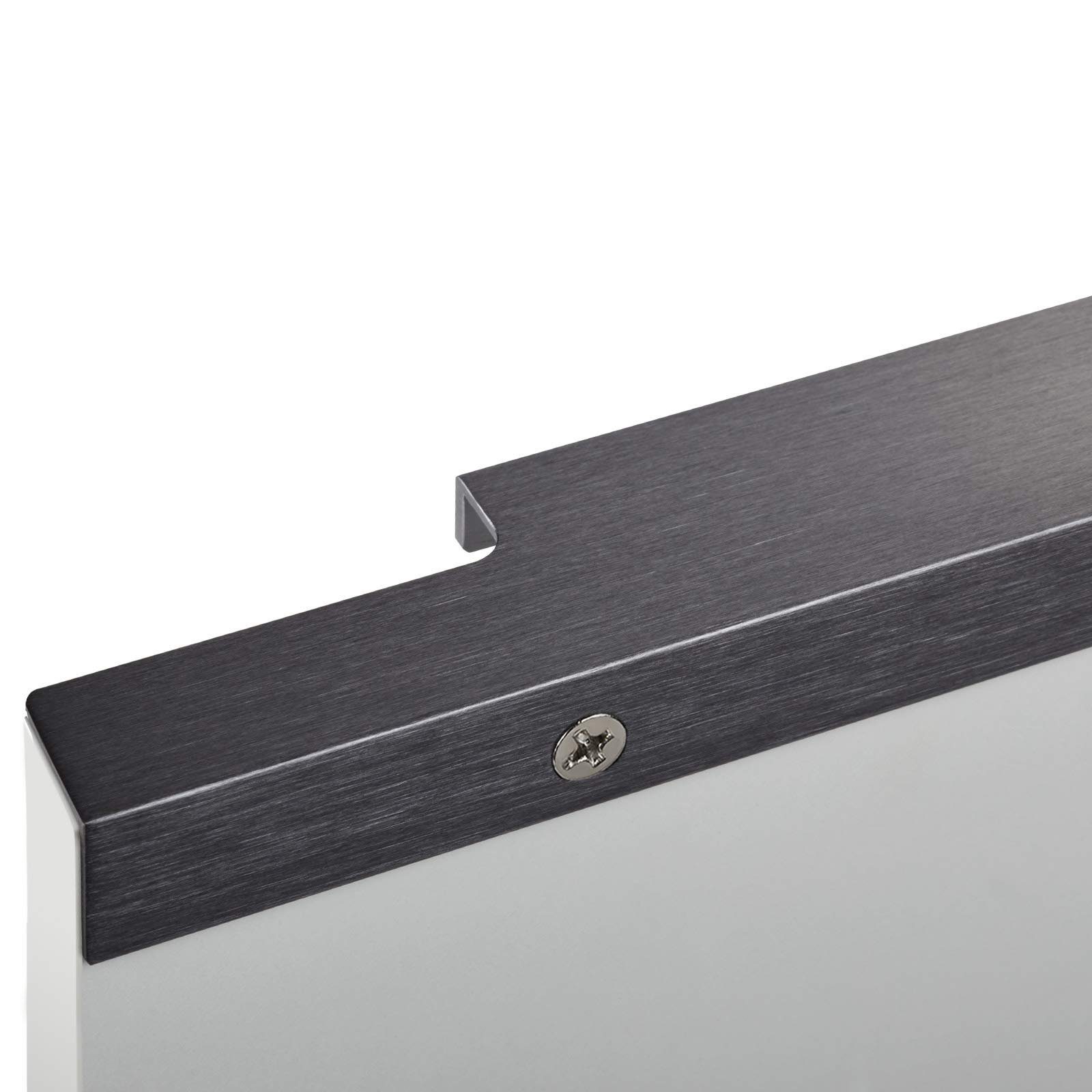 SO-TECH® Möbelgriff Griffleiste BLANKETT, schwarz gebürstet (1-St), Länge 145 mm, wird an die Frontinnenseite verschraubt