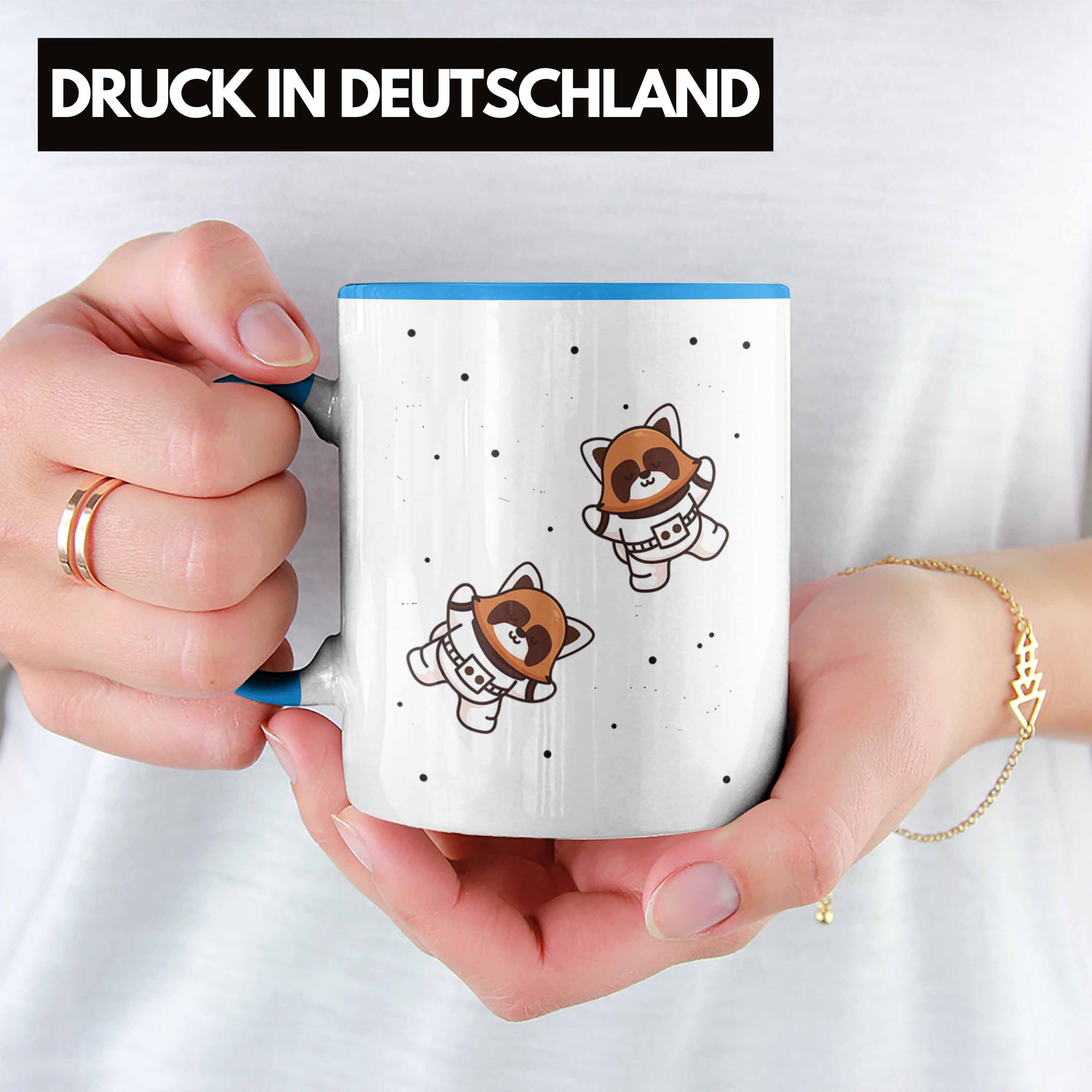 Trendation Mädchen Geschenkidee Lustige Grafik Kinder Jungs Roter Trendation Tasse Tasse Panda - Blau für Galaxie