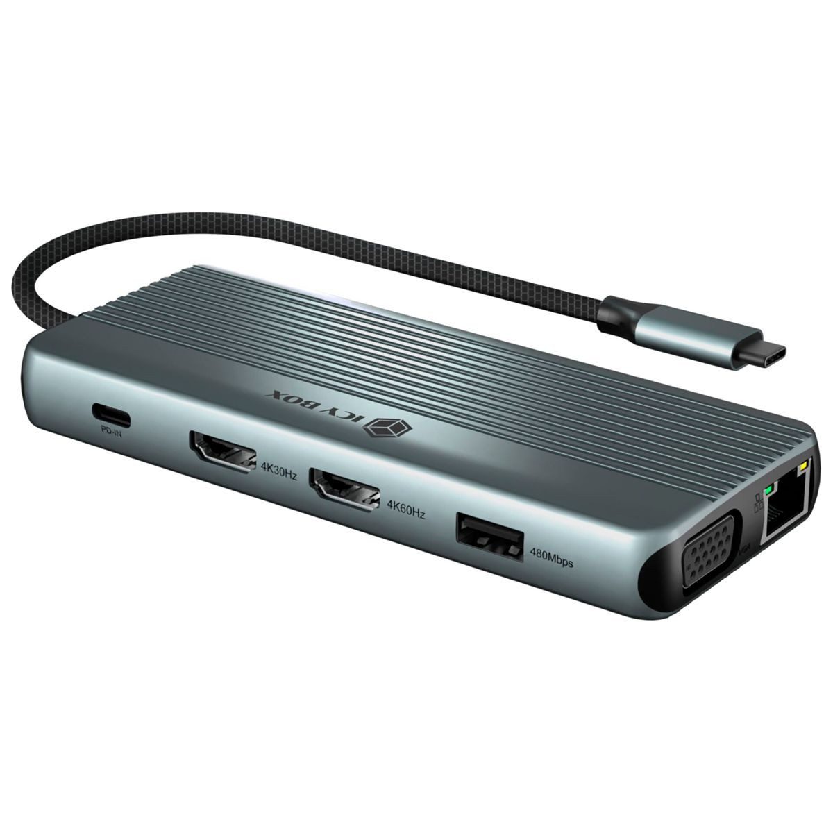 ICY BOX IB-DK4062-CPD Multi Dockingstation Netzwerk-Switch