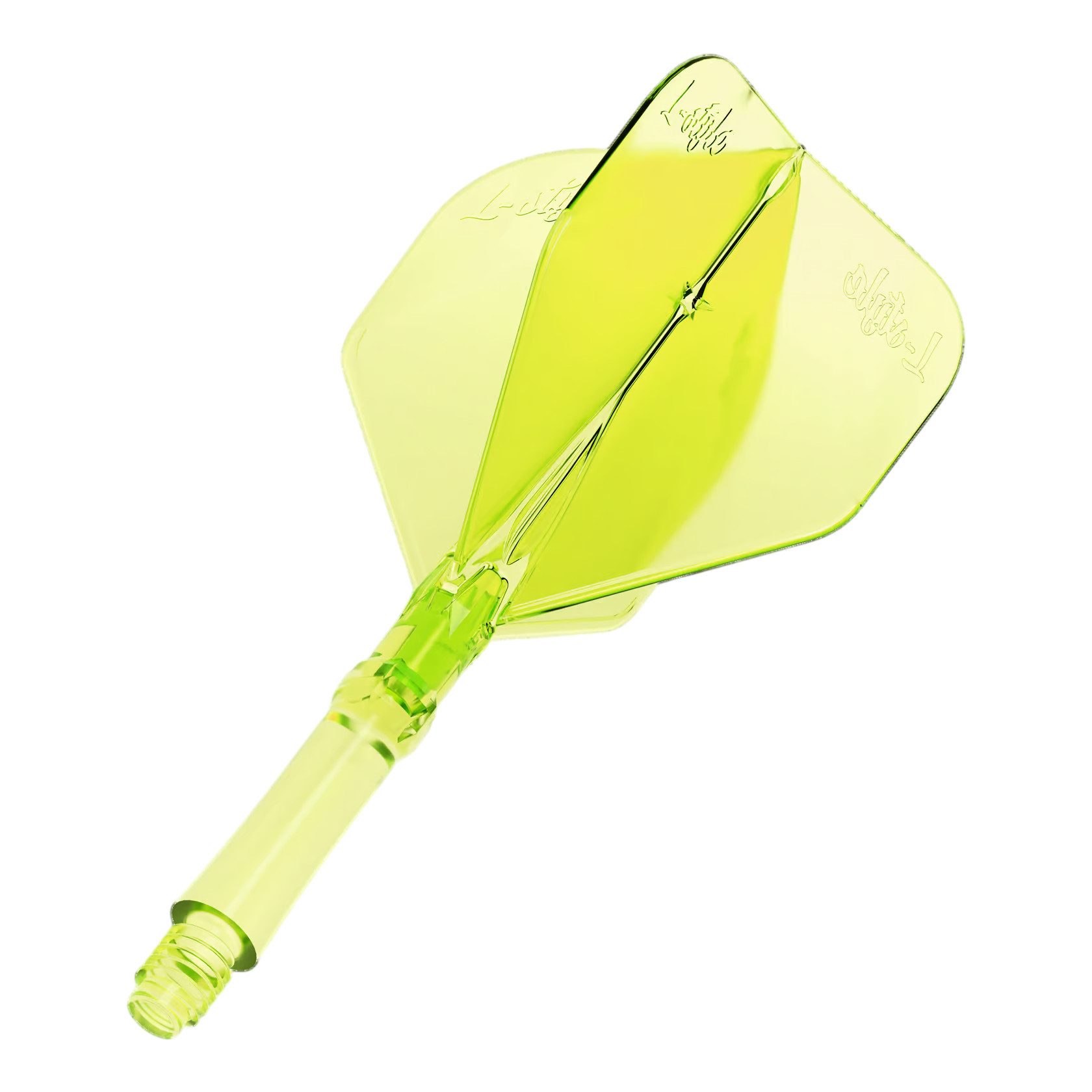 L-Style Dartpfeil L-Style L-Sytem Flights, Neon Yellow, Gr. 190, 19 mm, stoßgedämpft