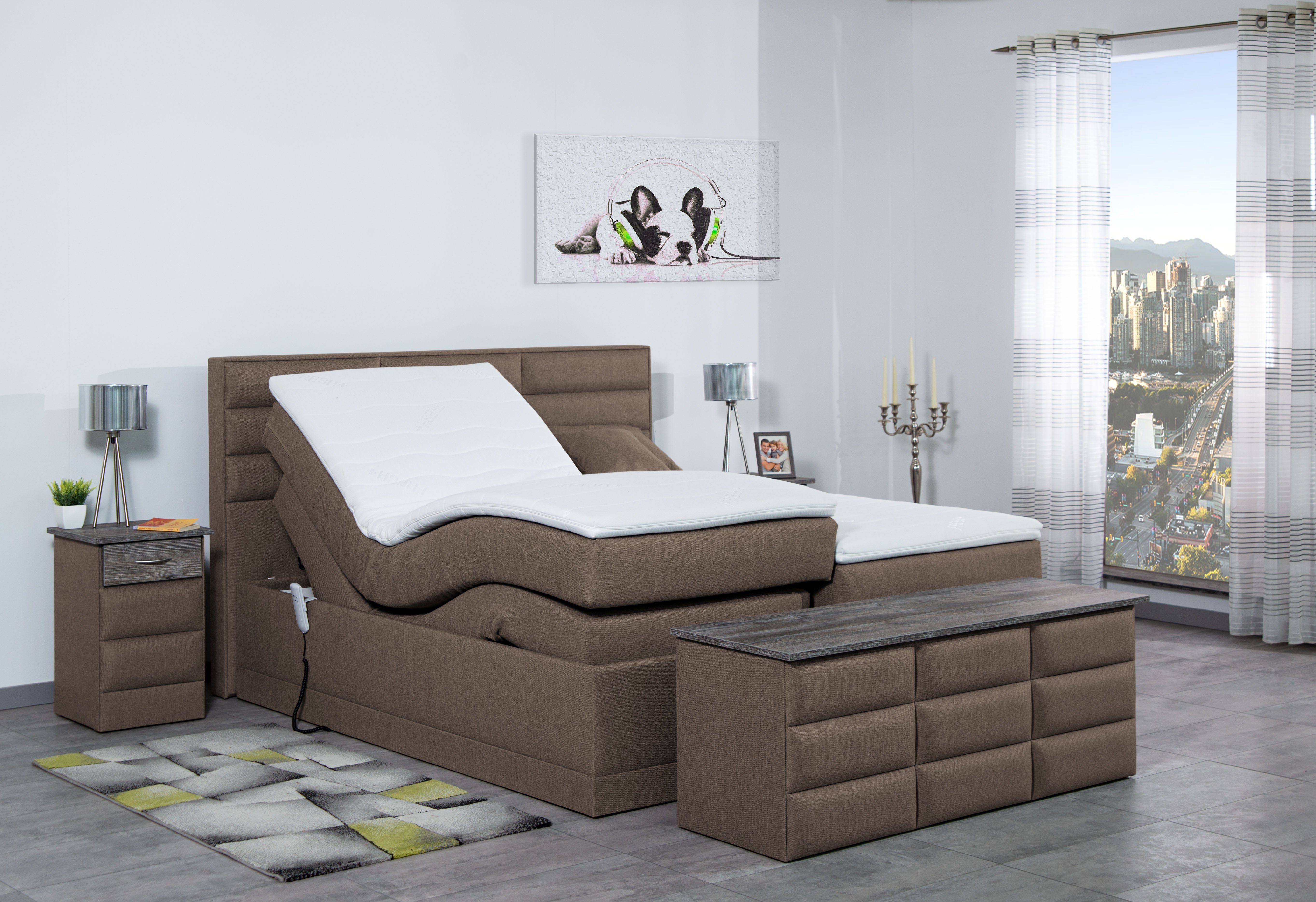 Meisterbetten Boxspringbett Pino (mit Motor, 7-Zonen günstig online kaufen