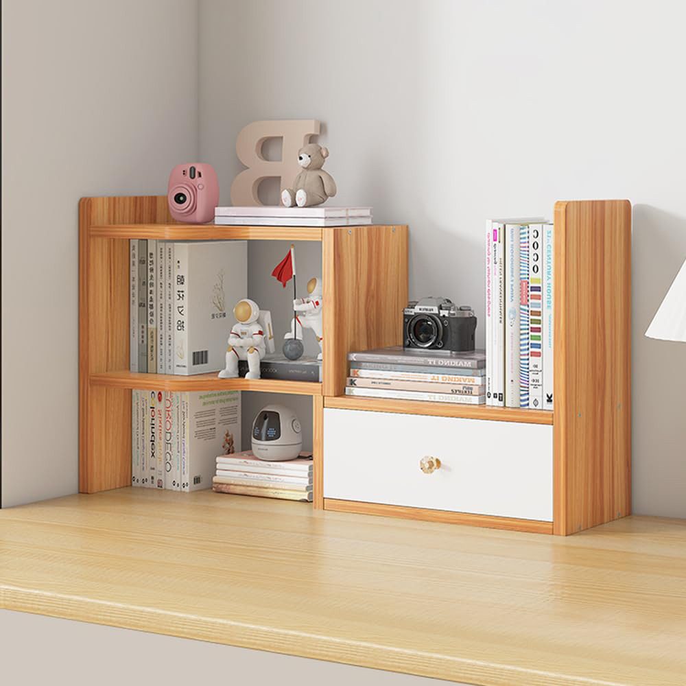 NUODWELL Bücherregal Erweiterbares Desktop-Bücherregal, verstellbarer Büros günstig online kaufen