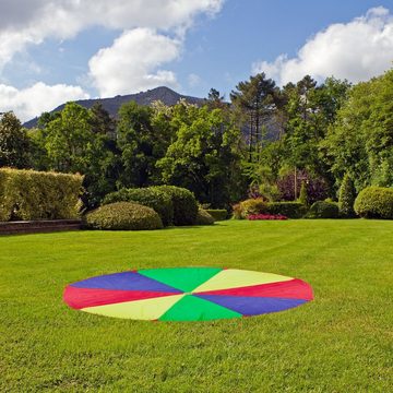 relaxdays Spielzeug-Gartenset Buntes Schwungtuch Ø 3,5 m