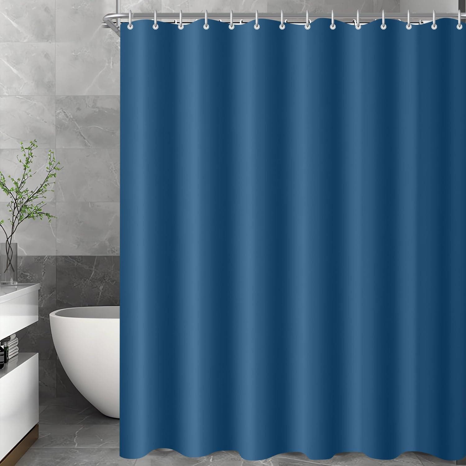LuxusKollektion Duschvorhang Duschvorhang Polyester Wasserabweisend Dunkelblau 180 x 180 cm Breite 180 cm