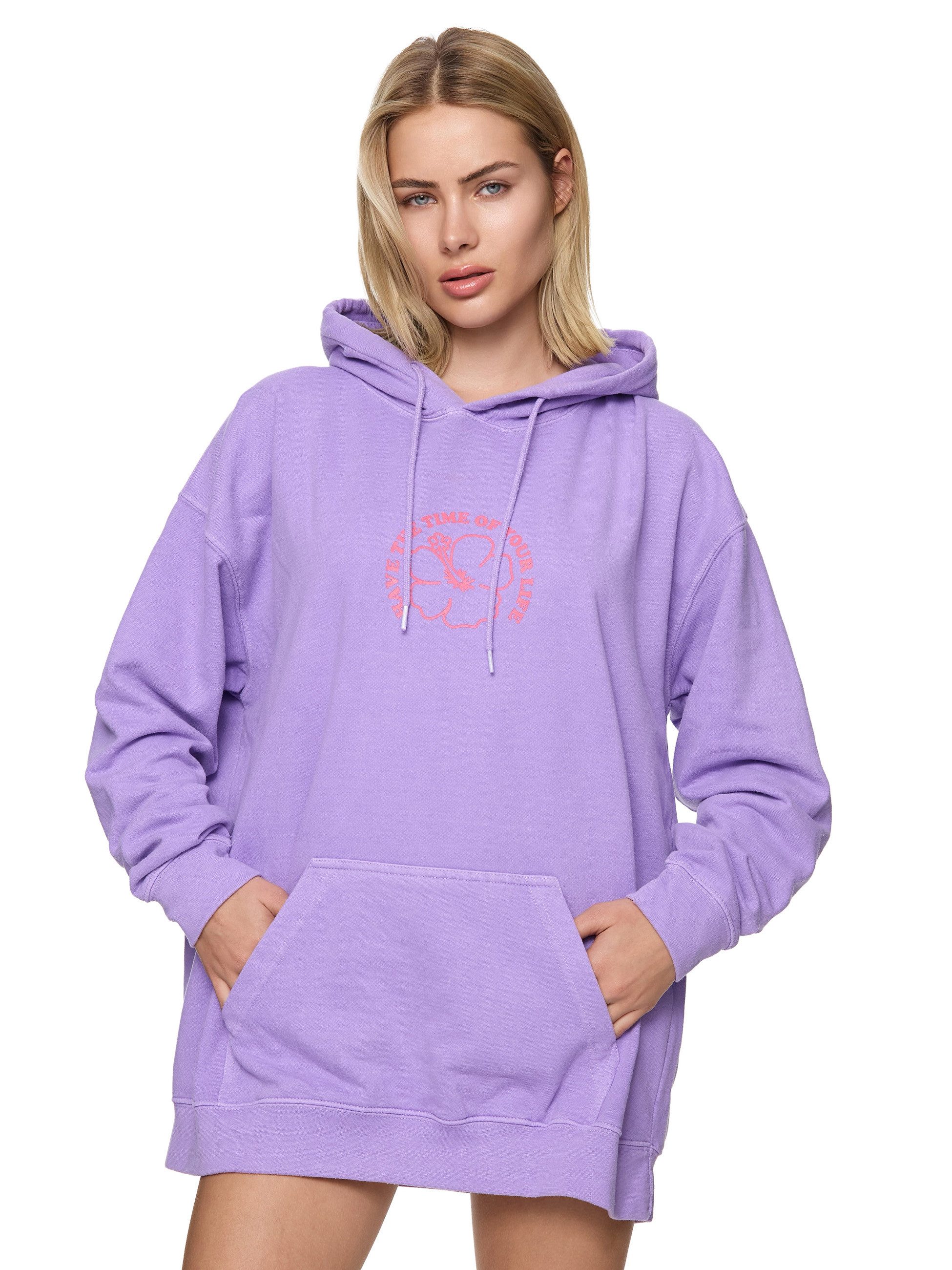 Worldclassca Hoodie Worldclassca Oversized FLOWER Print Hoodie Kapuzenpullo günstig online kaufen