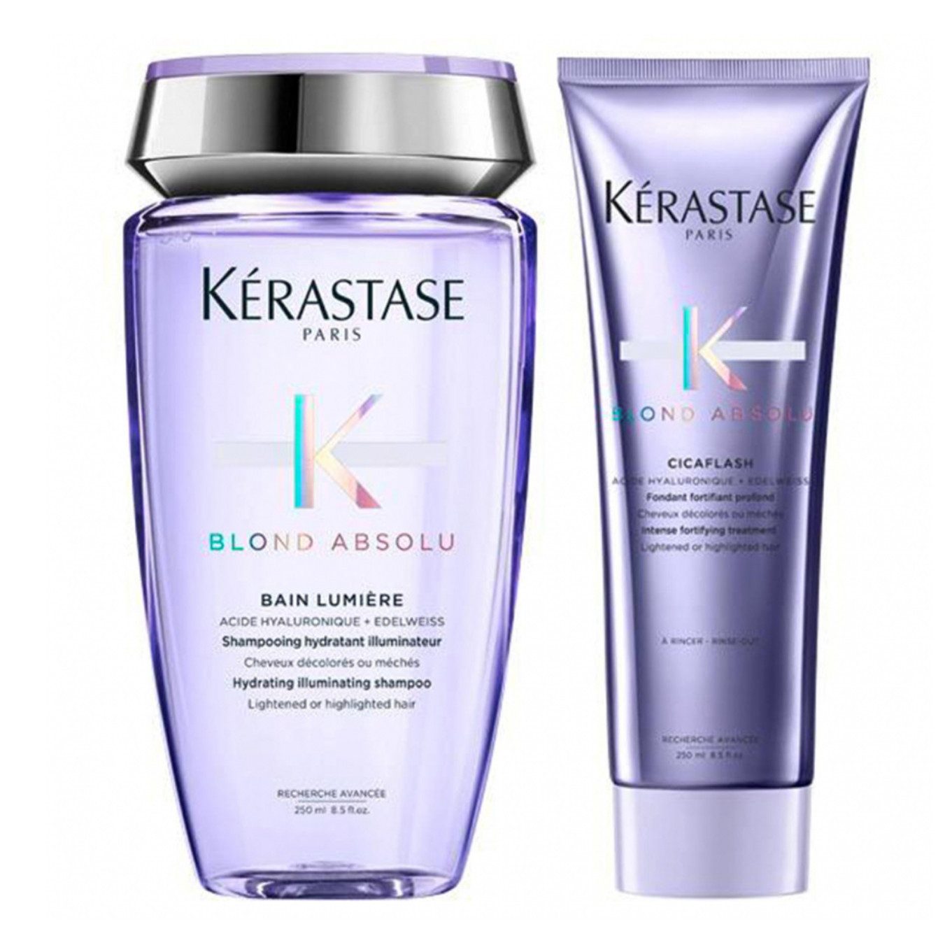 Kérastase Haarpflege-Set Kérastase Blond Absolu Set Bain Lumière Shampoo + Cicaflash Conditione, 2-tlg., reichhaltig