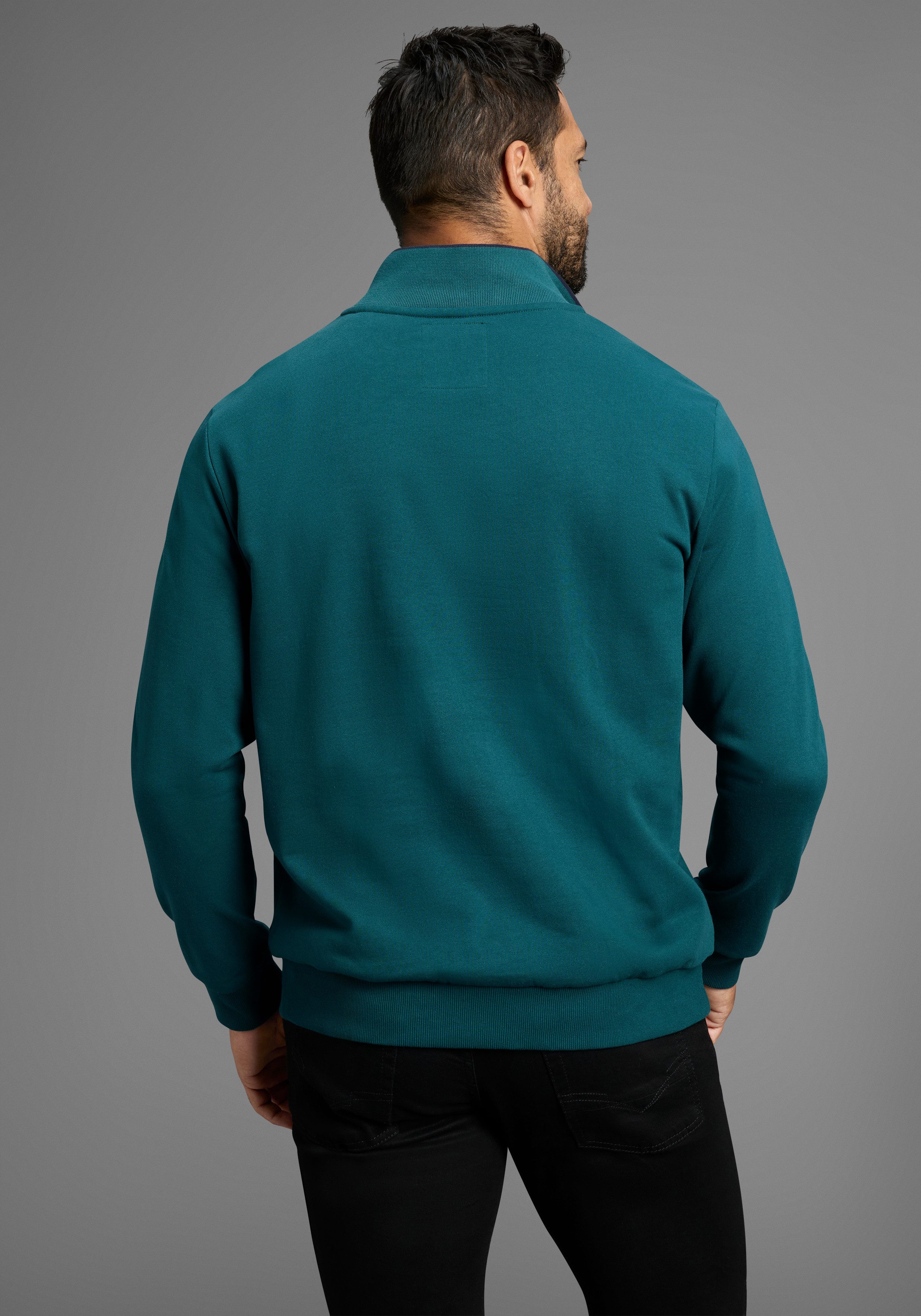 Man's World Sweatshirt mit Kontrastkragen - Neue Farben günstig online kaufen