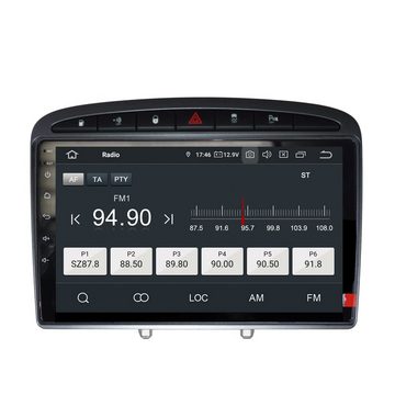 TAFFIO Für Peugeot 308 408 RCZ 9" Touchscreen Android Autoradio GPS CarPlay Einbau-Navigationsgerät