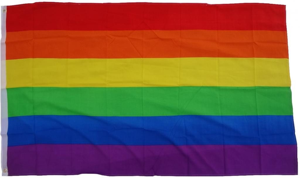 trends4cents Flagge XXL Flagge Fahne mit 3 Messingösen in 250 x 150 cm (Regenbogen), für Флагиmaste
