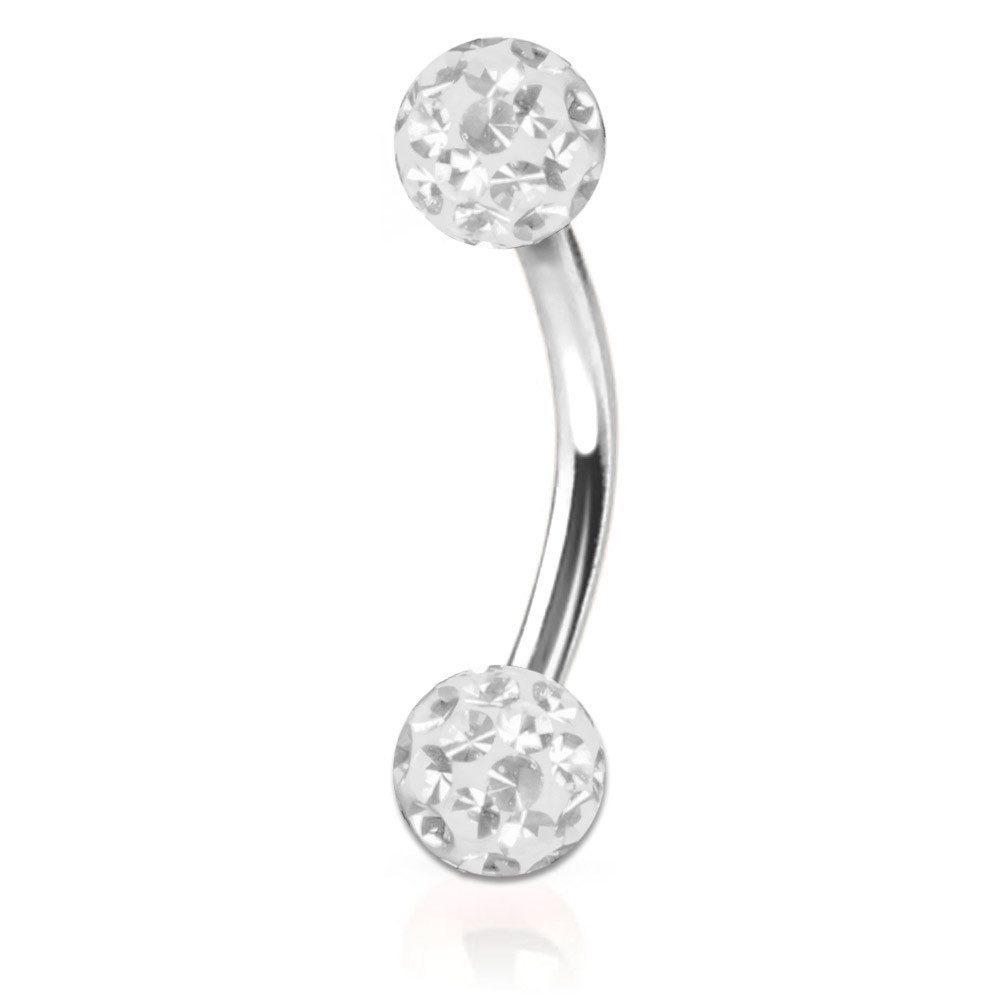 viva-adorno Augenbrauenpiercing Piercing Banane Kristall Ferido Zirkonia Ku günstig online kaufen