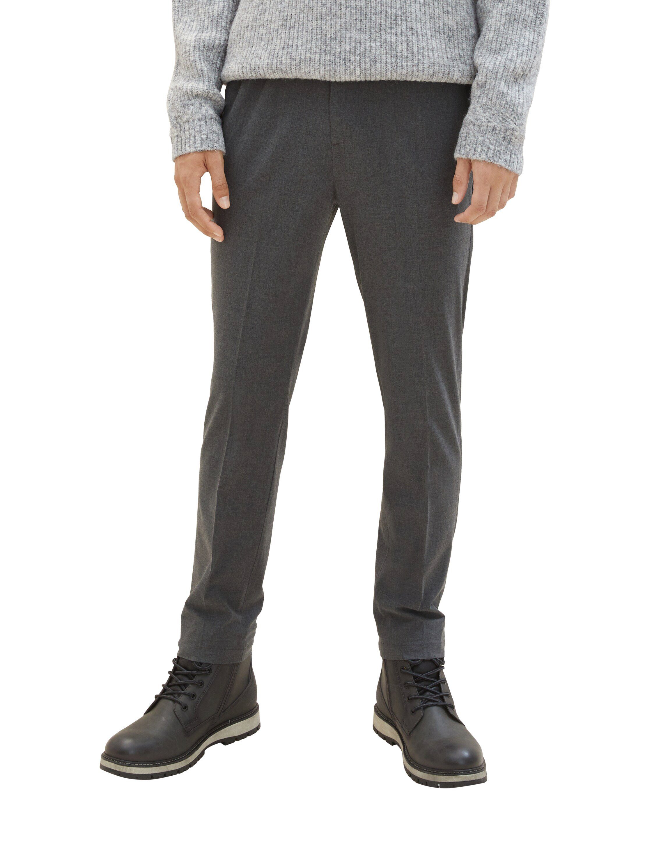 TOM TAILOR Denim Chinohose mit Bügelfalten Mid Grey