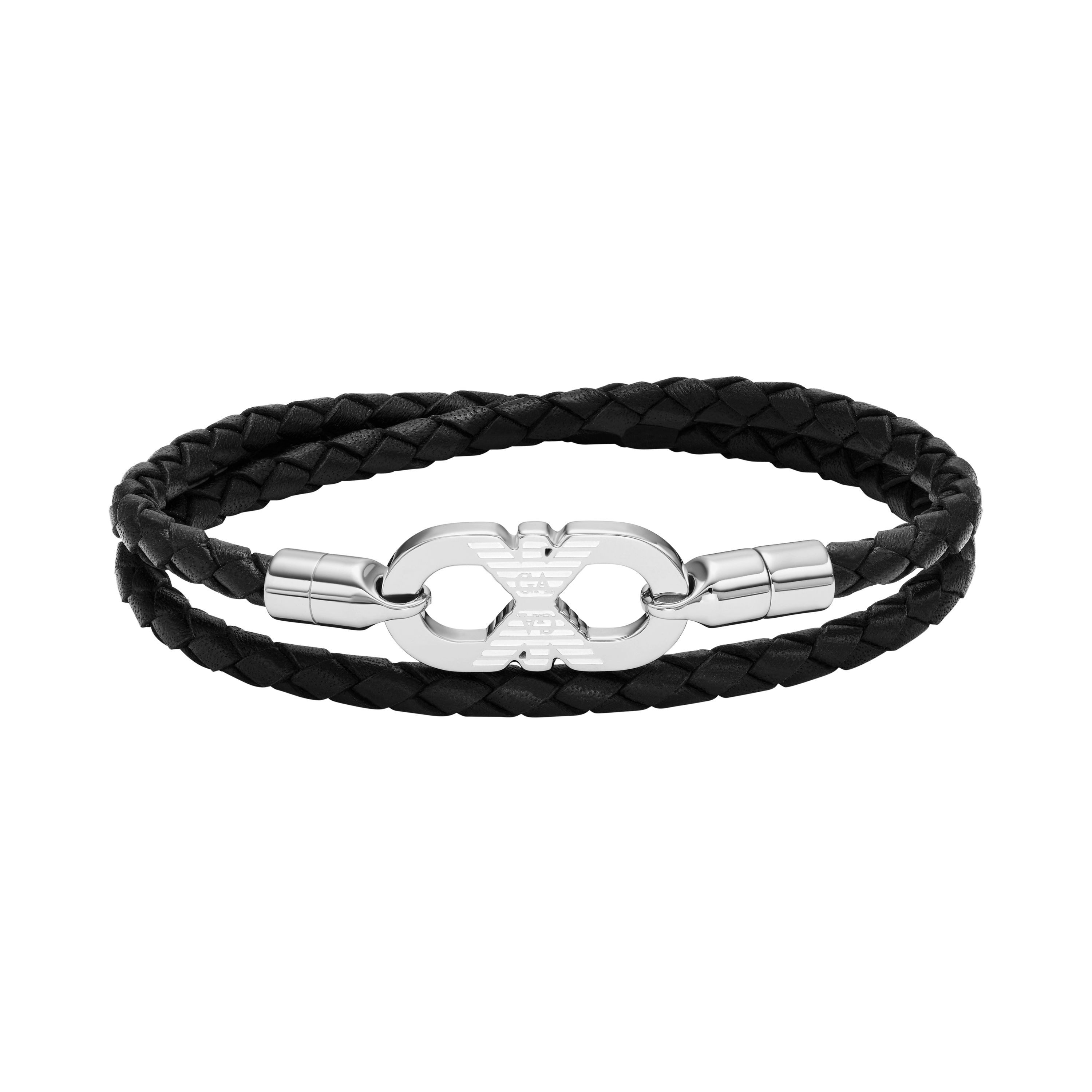 Emporio Armani Wickelarmband Schmuck Geschenk Edelstahl, Leder