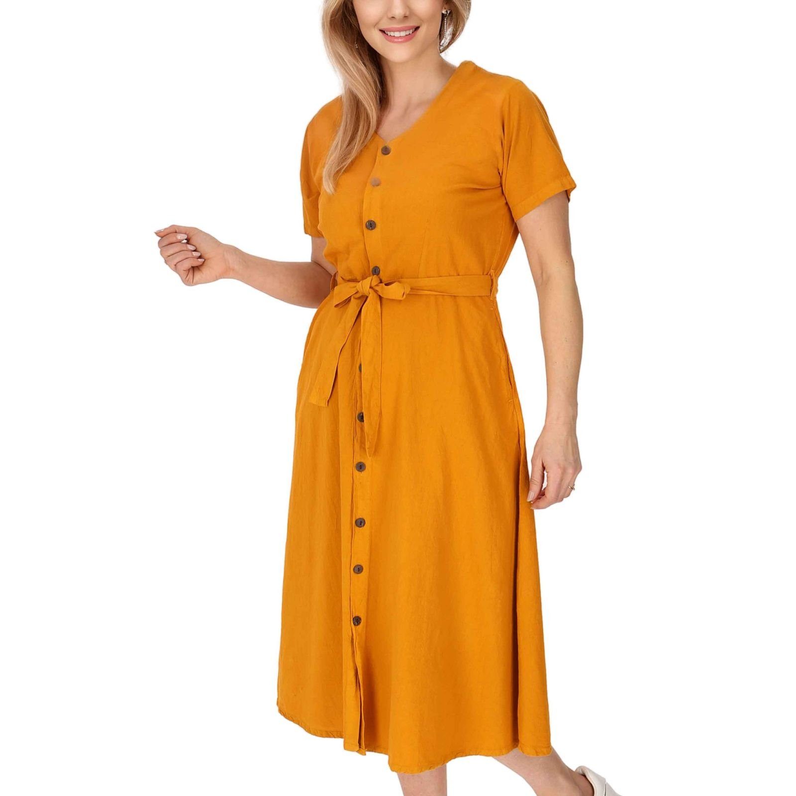 KUNST UND MAGIE Latzhose Kleid Sommerkleid Geköpft Orange Boho Hippie Kleid Baumwoll Ibiza