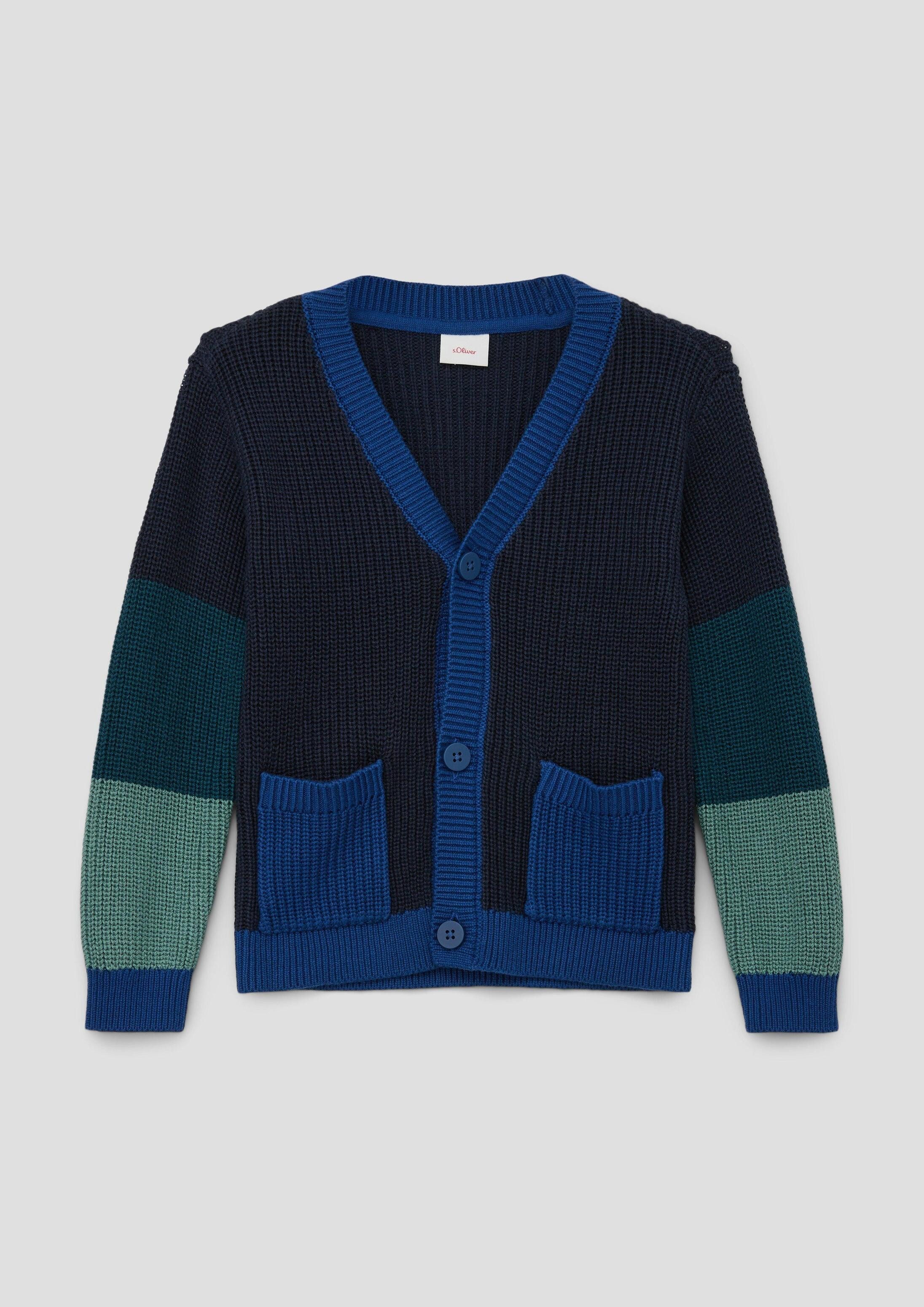 s.Oliver Cardigan Strickjacke Cardigan aus Baumwollmix