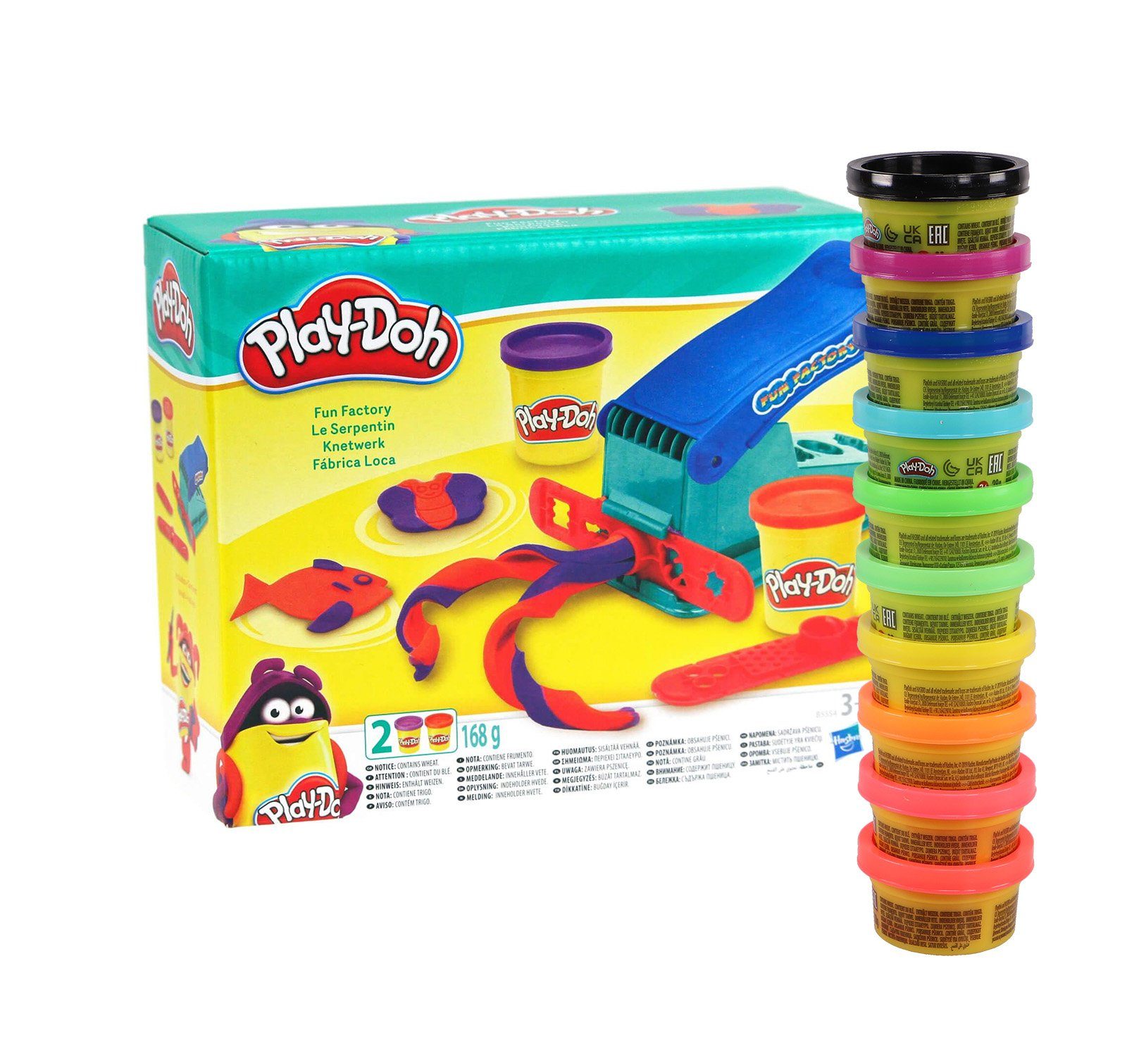 Play-Doh Play-Doh Play-Doh Party Pack mit Knetwerk Fun Factory Knetpresse (448g Play-Doh)