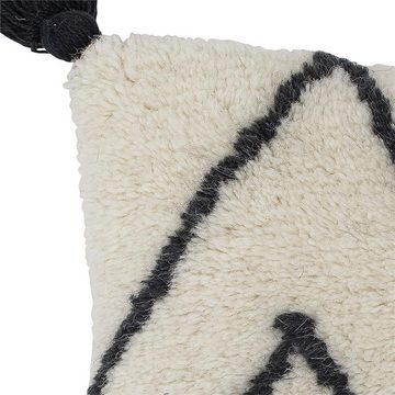 Bloomingville Zierkissen Ayn, Schwarz / Weiß, aus Baumwolle, 40 x 25 cm, dänisches Design