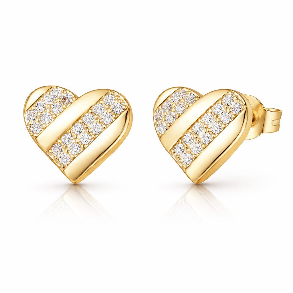PAVELS Ohrstecker-Set Heart, Elegante, süße Herz-Ohrstecker für Damen