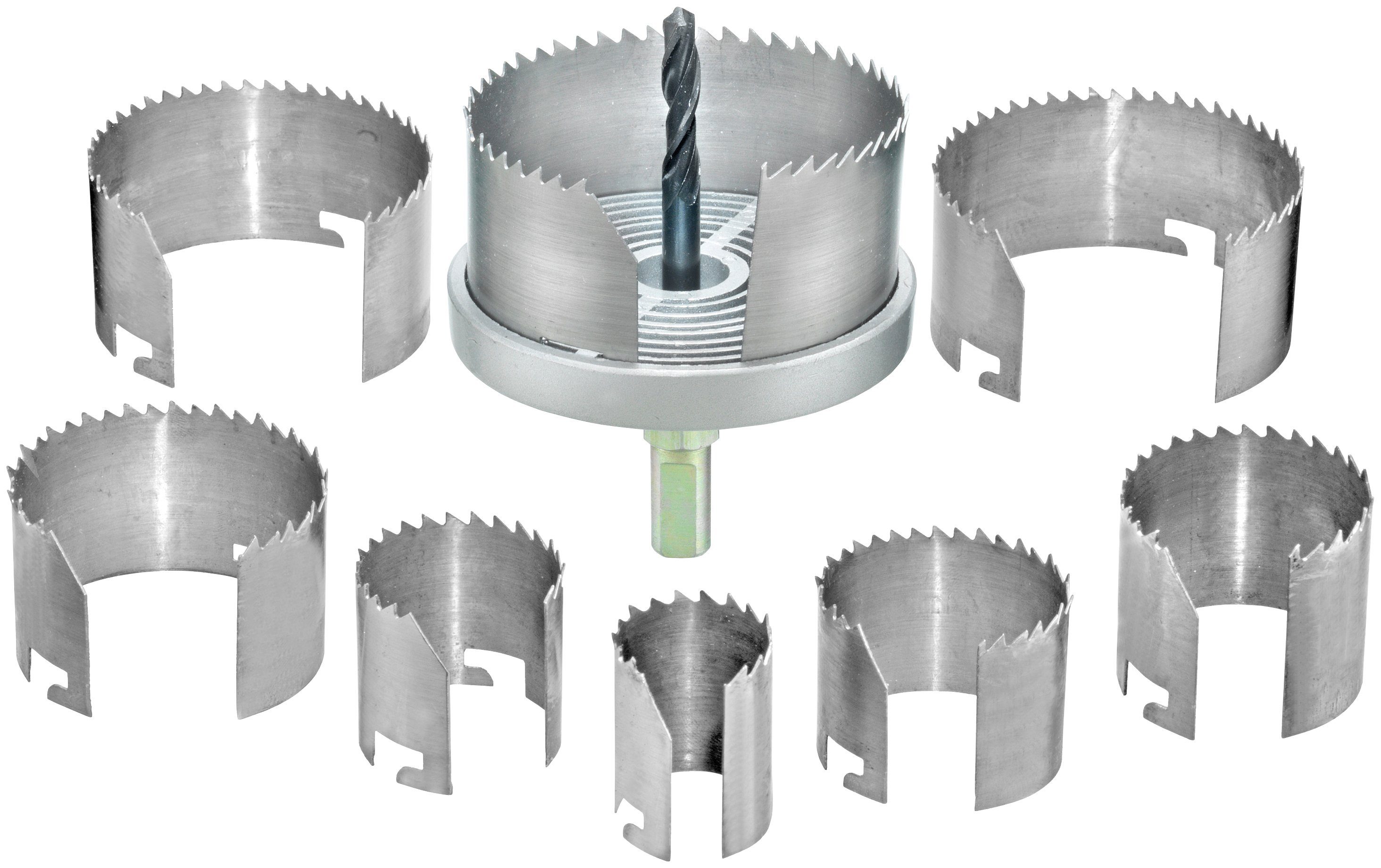Connex Lochsäge 25-68 mm, Set, für Rohrdurchführungen, Ventilationsinstallationen + Hohllochbohrungen | Lochsägen