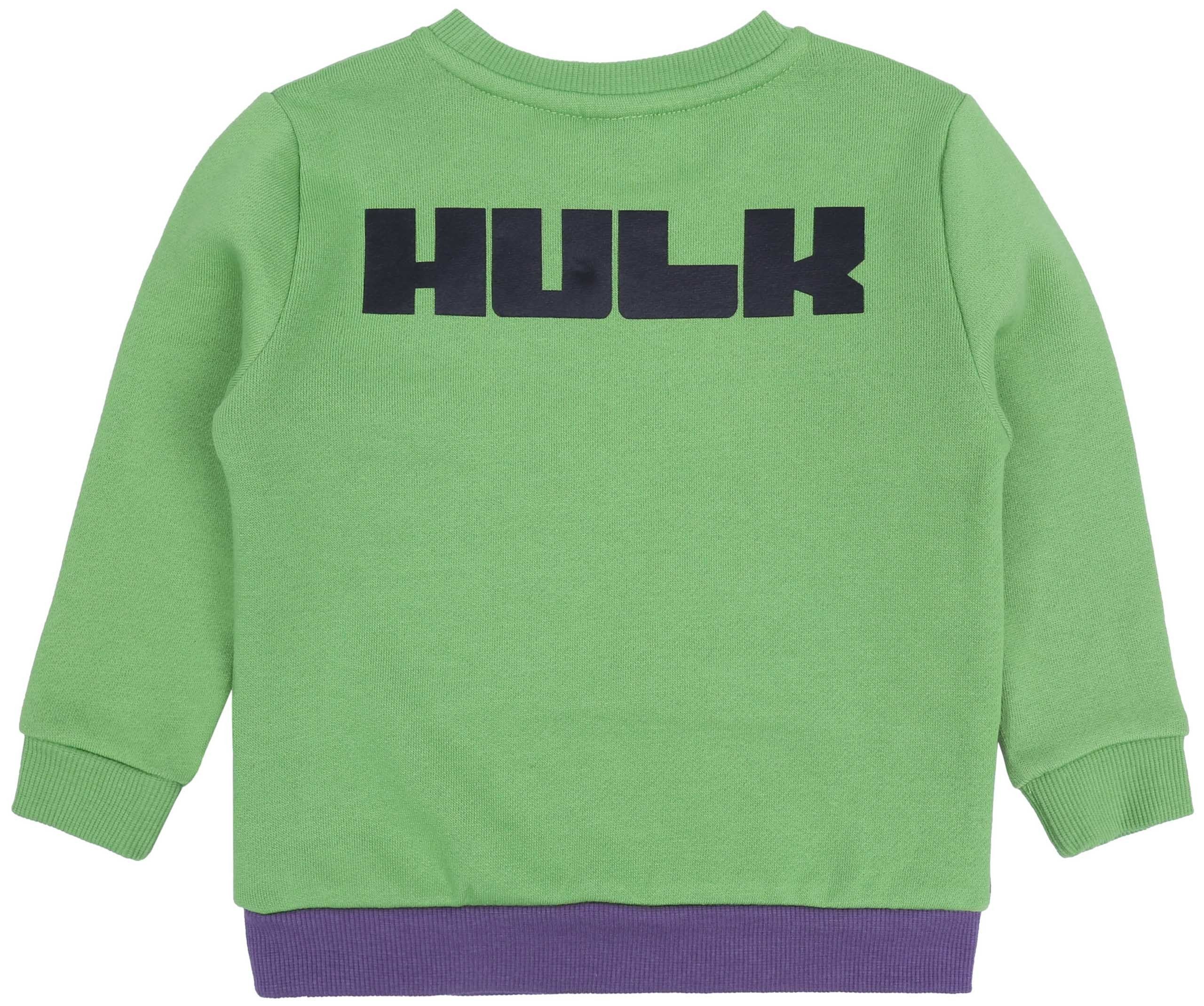 MARVEL Sweatshirt Grün-violette Bluse Hulk MARVEL AVENGERS 6-7 Jahre