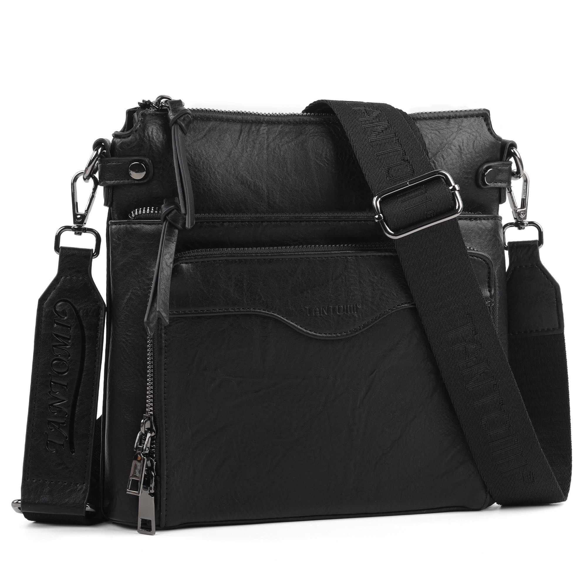TANTOMI Umhängetasche Damen Schultertasche Mittelgroß, Crossbody Bag mit RFID-Kartenfächern, Damen Handtasche Henkeltasche Schultertasche Crossbody Bag