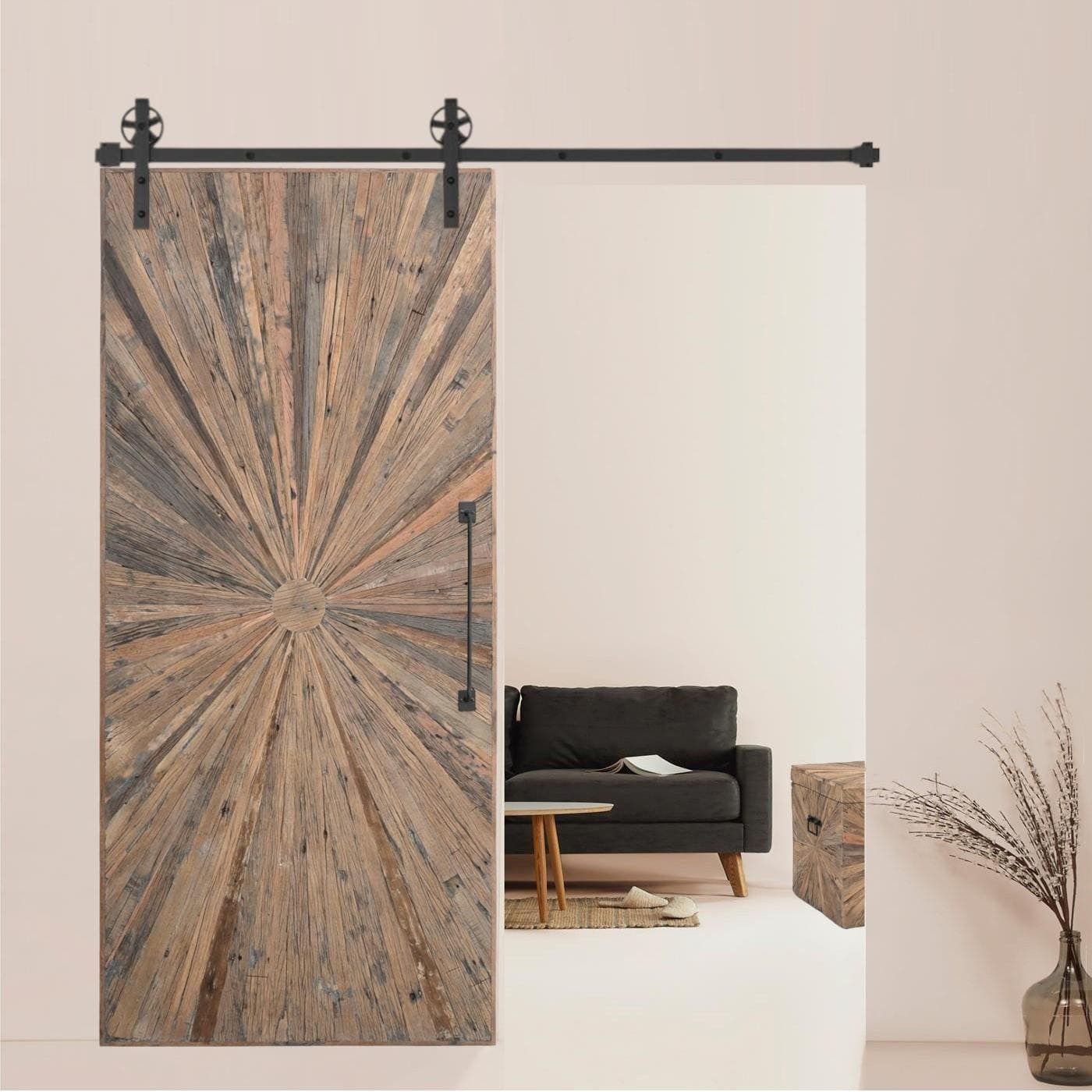 baario Schiebetür Schiebetür MERID Altholz Loft, Design Holzschiebetür rustikal Landhaus Türblatt