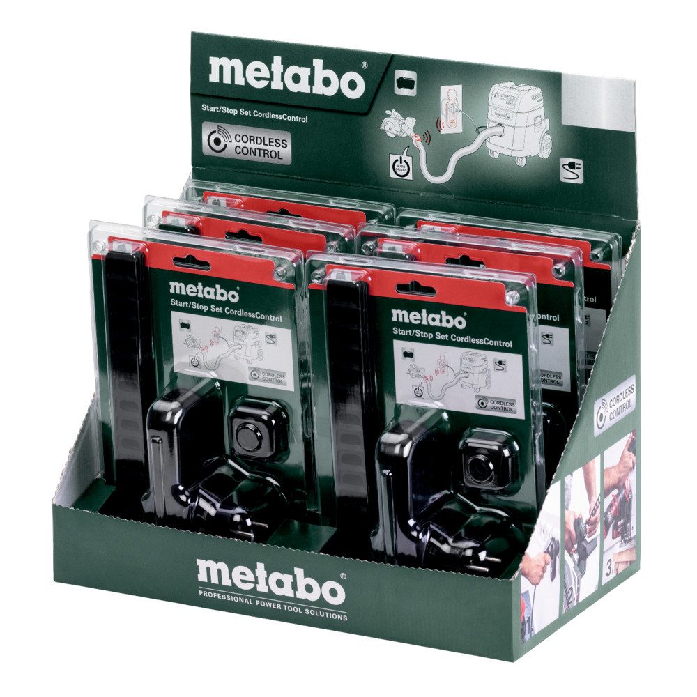 metabo Industriesauger Start/Stop-Set CordlessControl, Typ F, Kompatibel mit Akku-, Netz-Werkzeugen