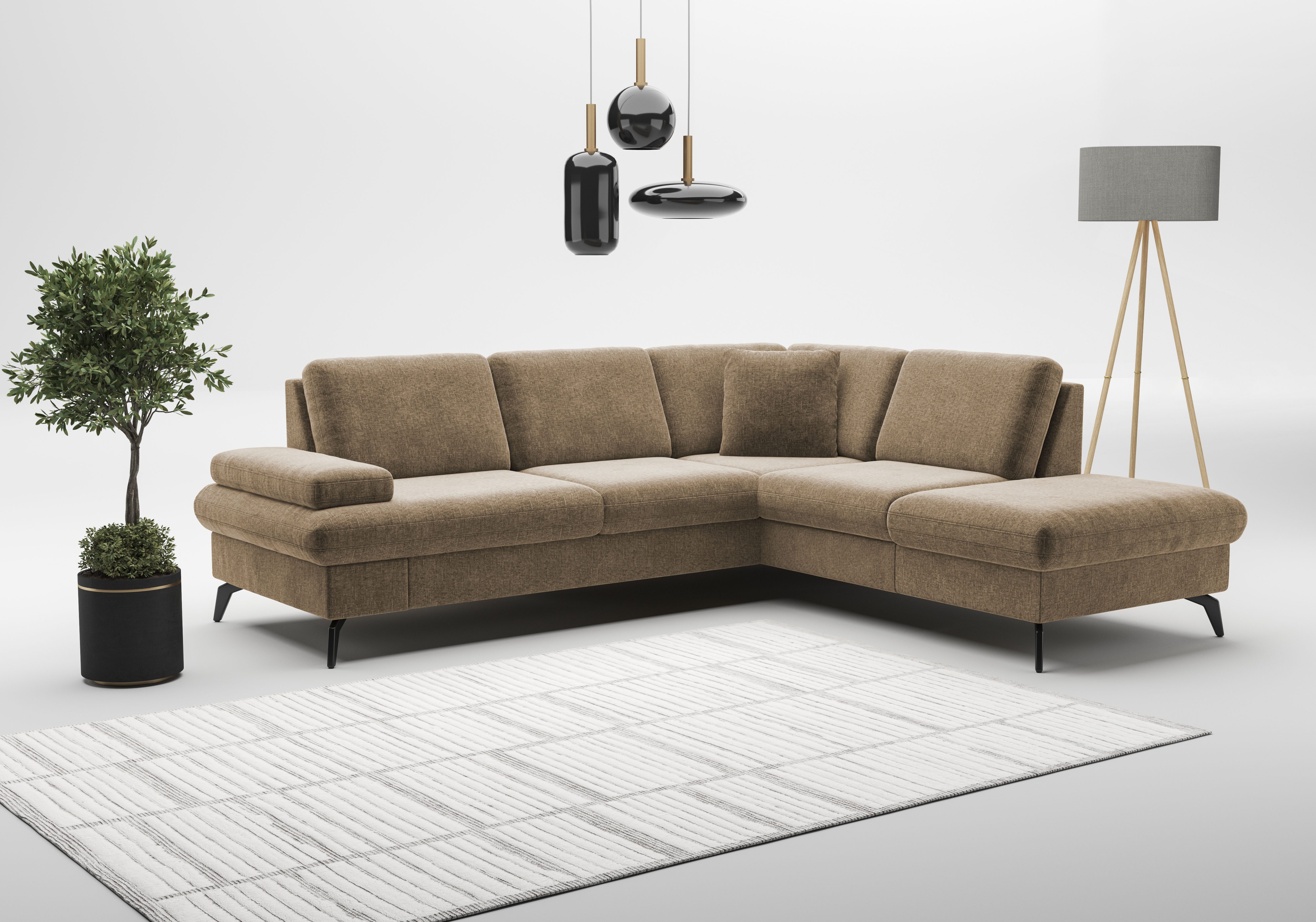 sit&more Ecksofa Morris Jubi L-Form, B: 238 cm, mit Armteilfunktion & 1 Zierkissen, optional Bettfunktion