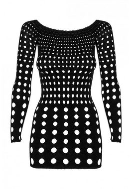 Obsessive Netzkleid Rocker Dress Kleid Netz-Kleid Mini-Kleid - schwarz (1-tlg) elastisch