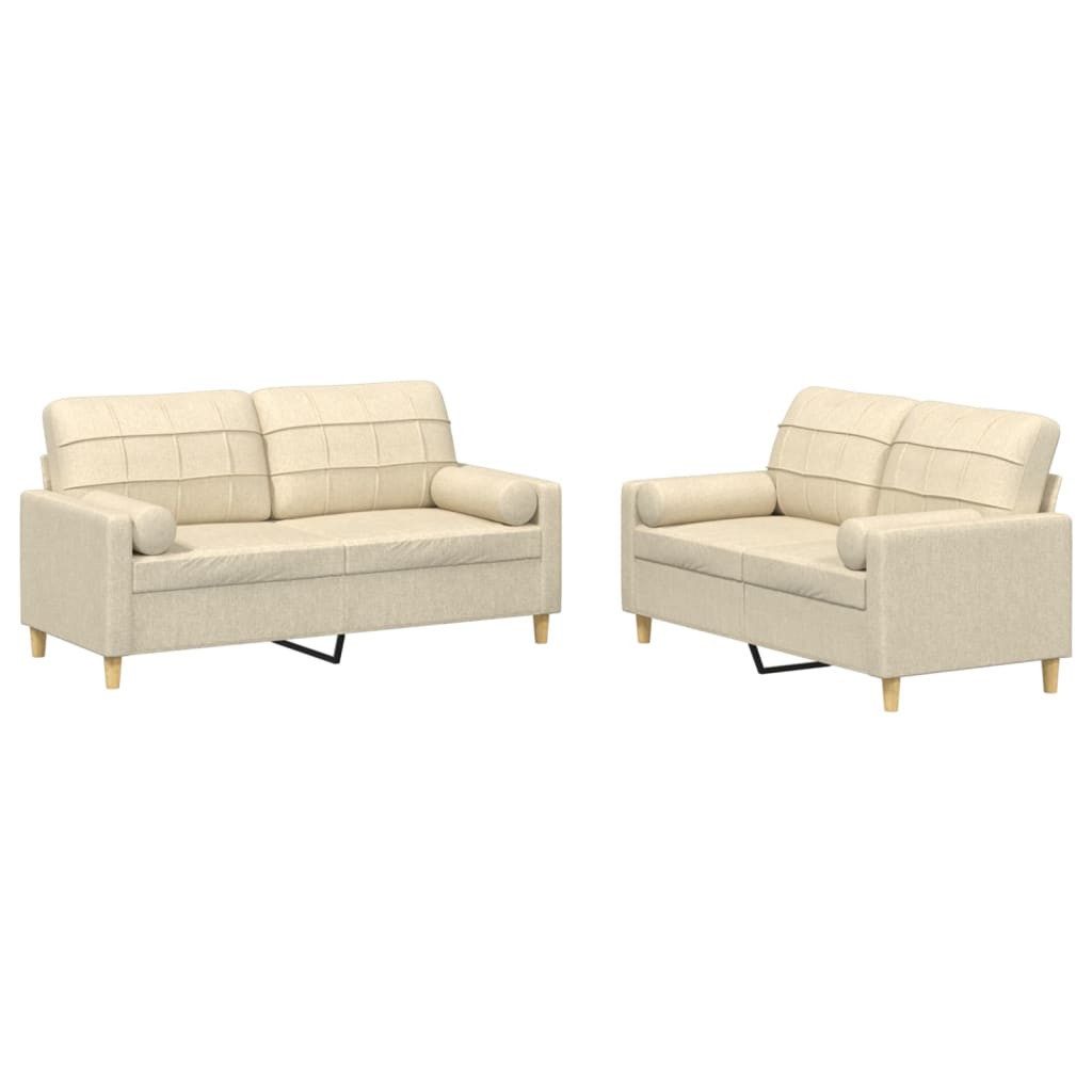vidaXL Sofa 2-tlg. Sofagarnitur mit Kissen günstig online kaufen