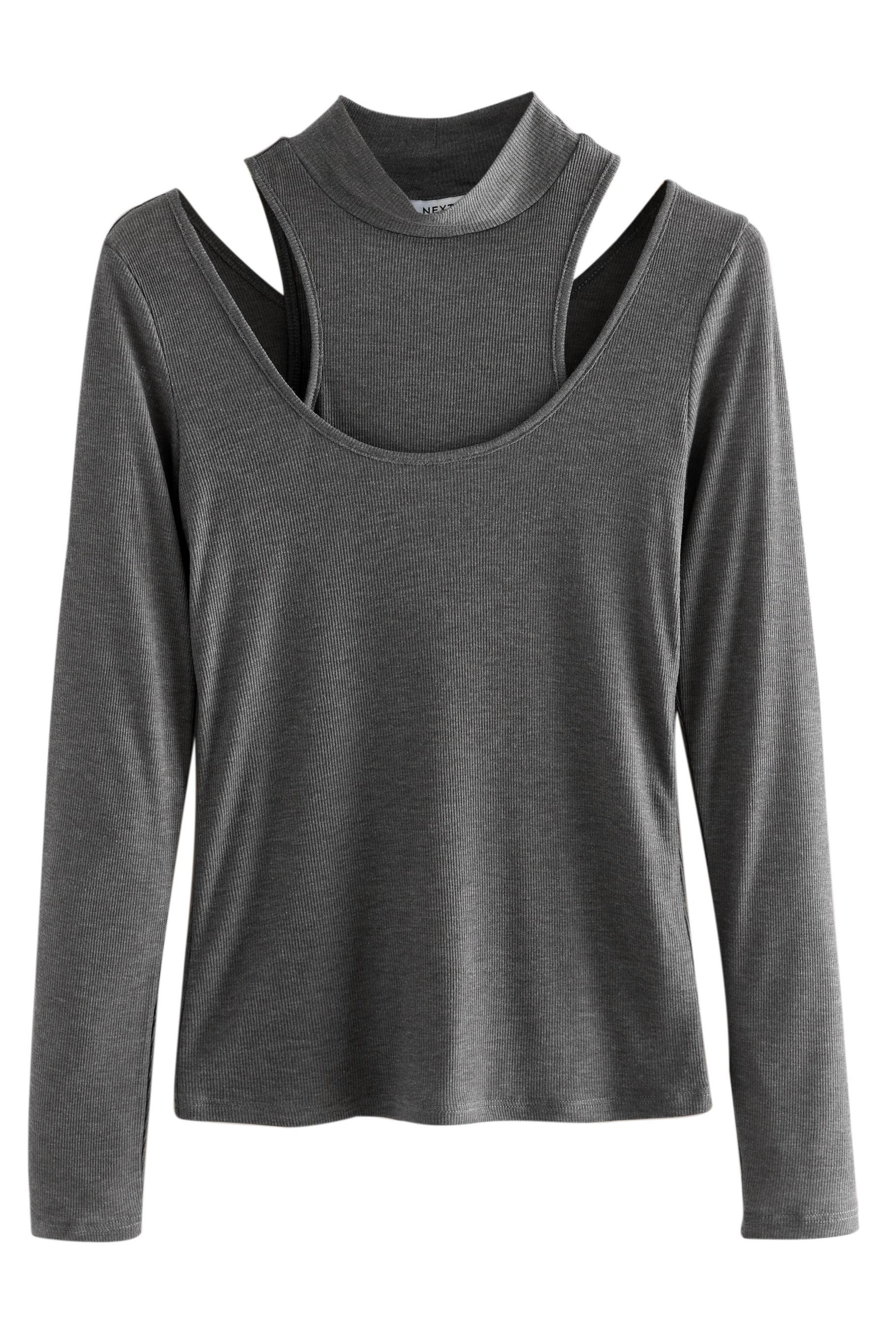 Next Langarmshirt Mehrlagiges, halbtransparentes Langarmoberteil (1-tlg) günstig online kaufen