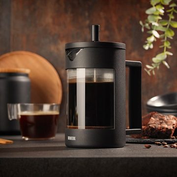 N8WERK Kaffeebereiter Kaffeepresse, Edelstahl Coffee-Press-System 800 ml