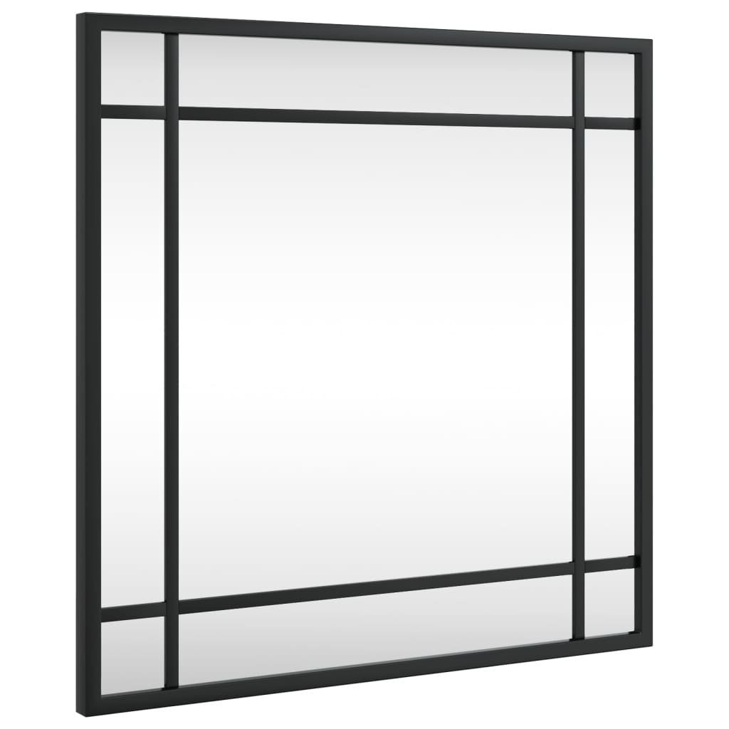 vidaXL Spiegel 40 x 40 cm Wandspiegel Schwarz 40x40 cm Quadratisch Eisen