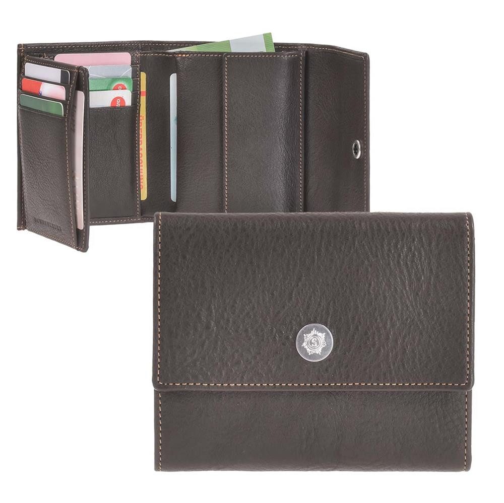 Sonnenleder Geldbörse Rems, Geldbörse, Portemonnaie, Querformat 12,5x10,5x3 cm, sehr edel