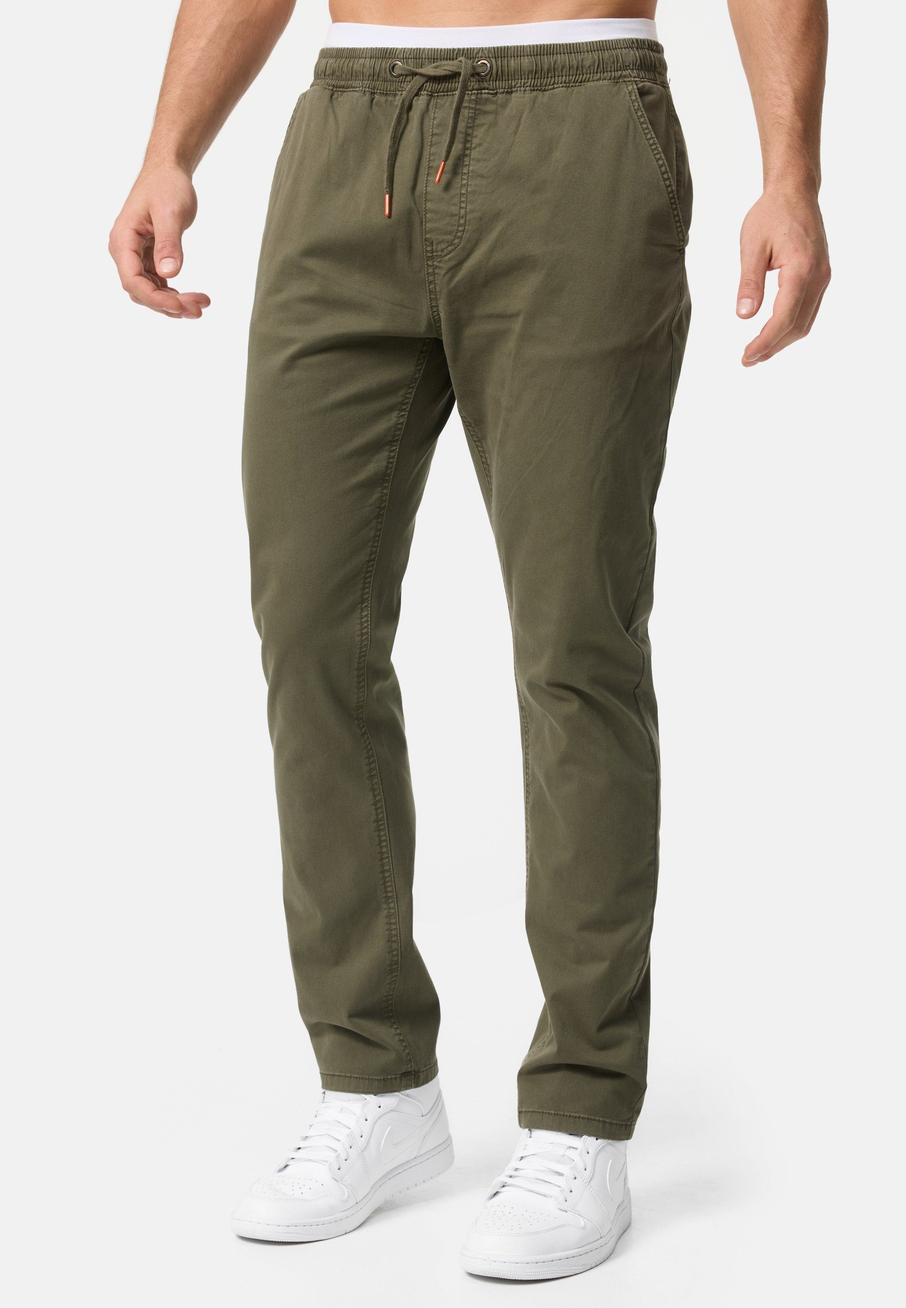 INDICODE Chinohose Herren Osborne Chino Hose Herrenhose mit elastischem Bund und Kordelzug – Bild 3 von 5