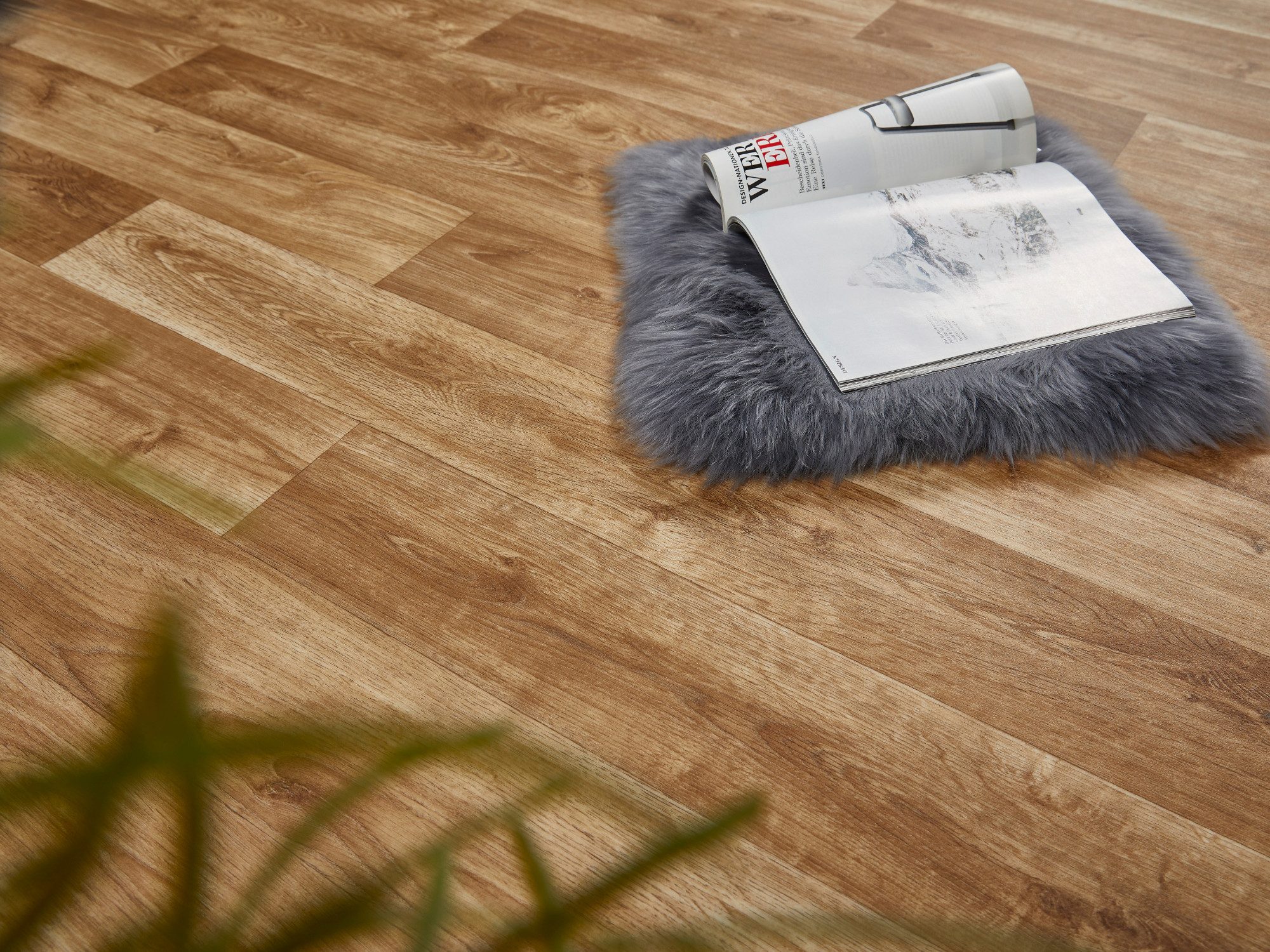 misento Vinylboden Giant Landhausdiele Optik, trittschalldämmend, für Feucht-, Wohn- und Gewerbebereiche, PVC Bodenbelag Meterware 400 cm breit, Stärke 2,80 mm