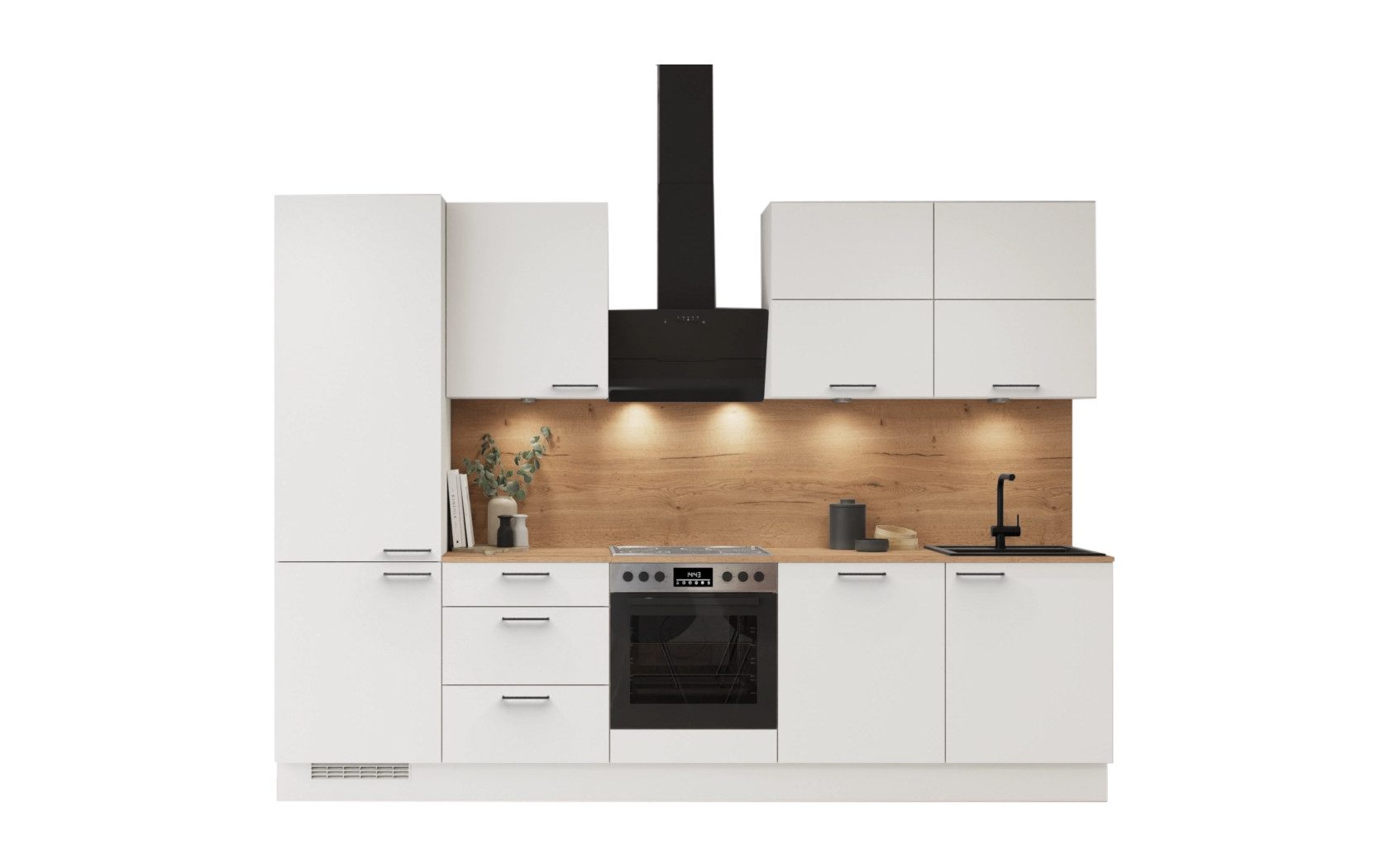 nobilia® Küchenzeile Frukt, individuell anpassbar, gratis Küchenplanung mit Profis, (Breite 270 cm), vormontiert, wahlw. mit E-Geräten, inkl. Lieferung