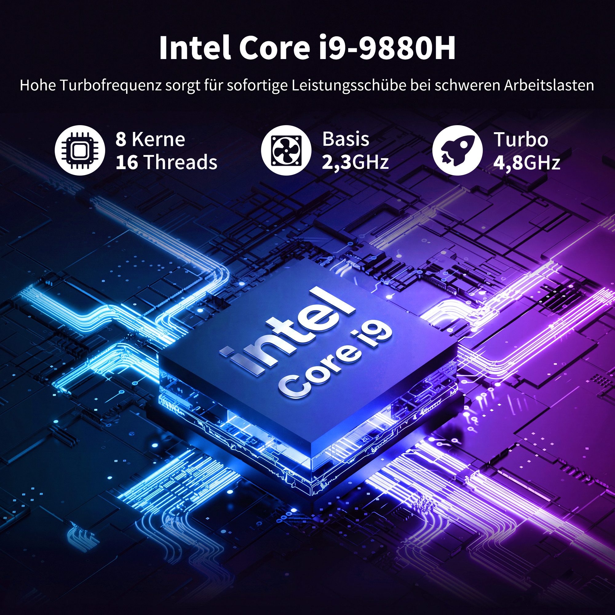 Jumper 18.5" laptop Intel Core i9, 16GB DDR4 RAM, 512GB SSD Business-Notebook Notebook (Intel@ CoreTM i9-9880H, 8 GB, 512 GB SSD, 8-core CPU)