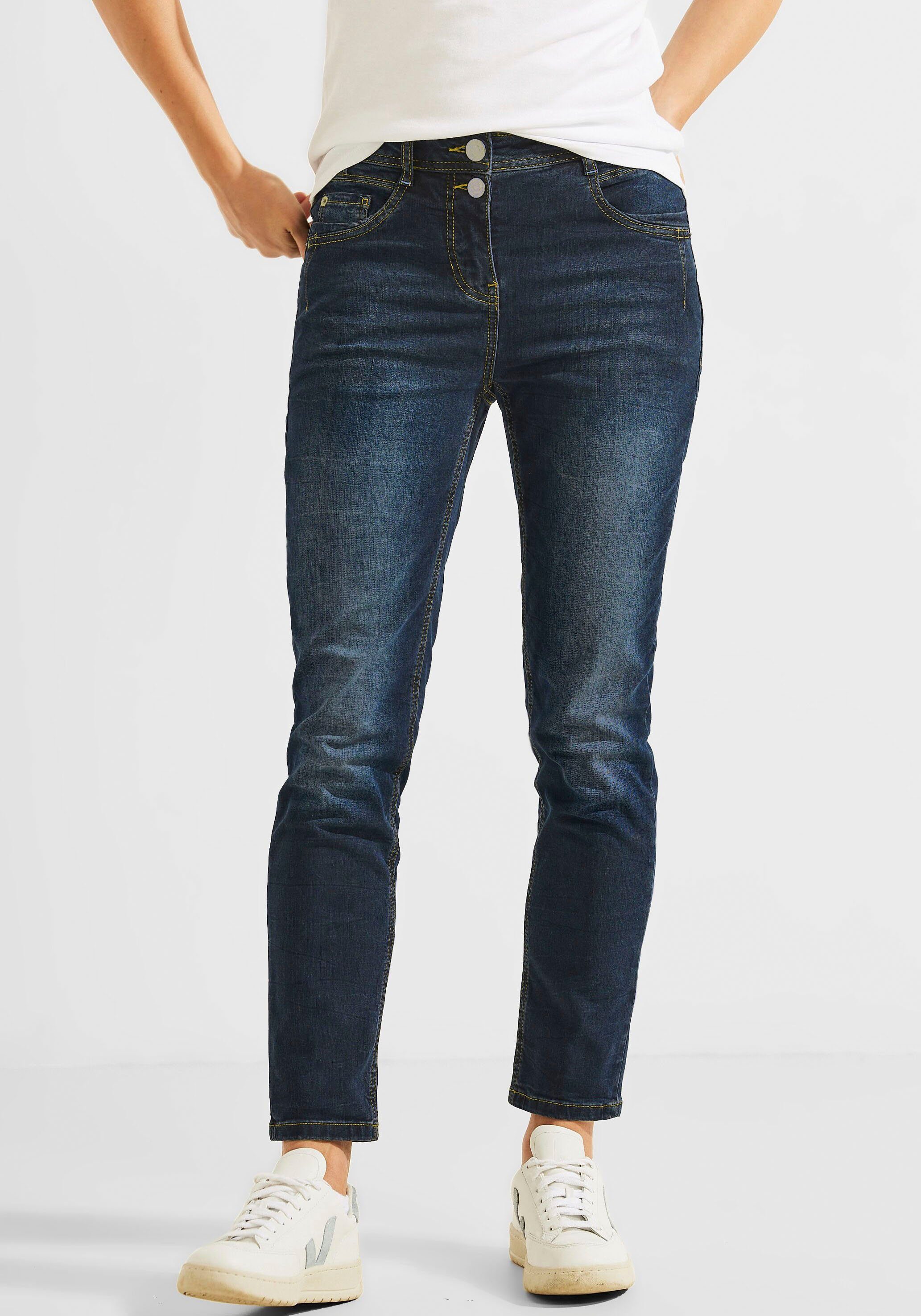 Cecil Slim-fit-Jeans im Style Toronto, Die dunkle Farbe unterstreicht den  coolen 5-Pocket-Style