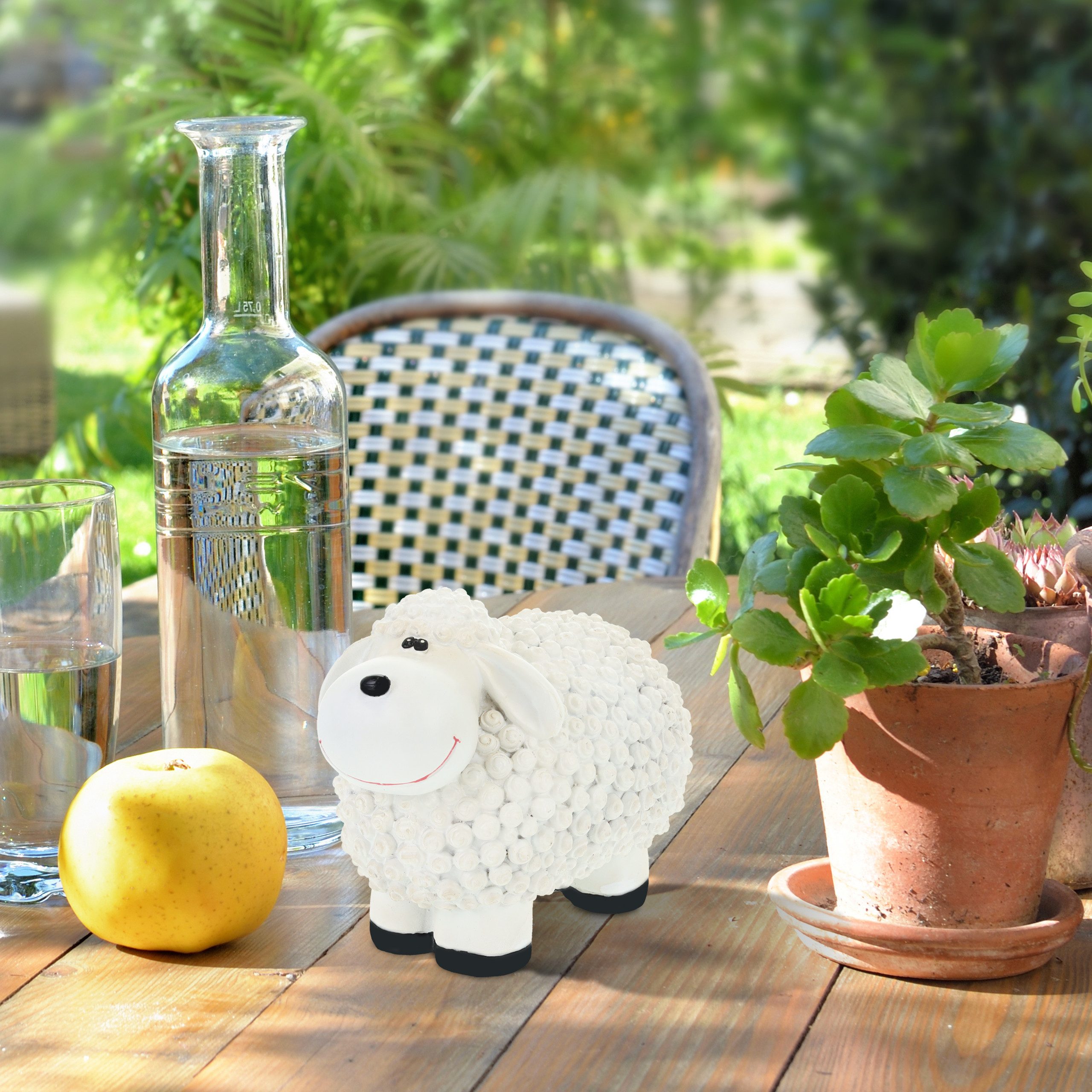 relaxdays Gartenfigur Schaf, Weiß günstig online kaufen