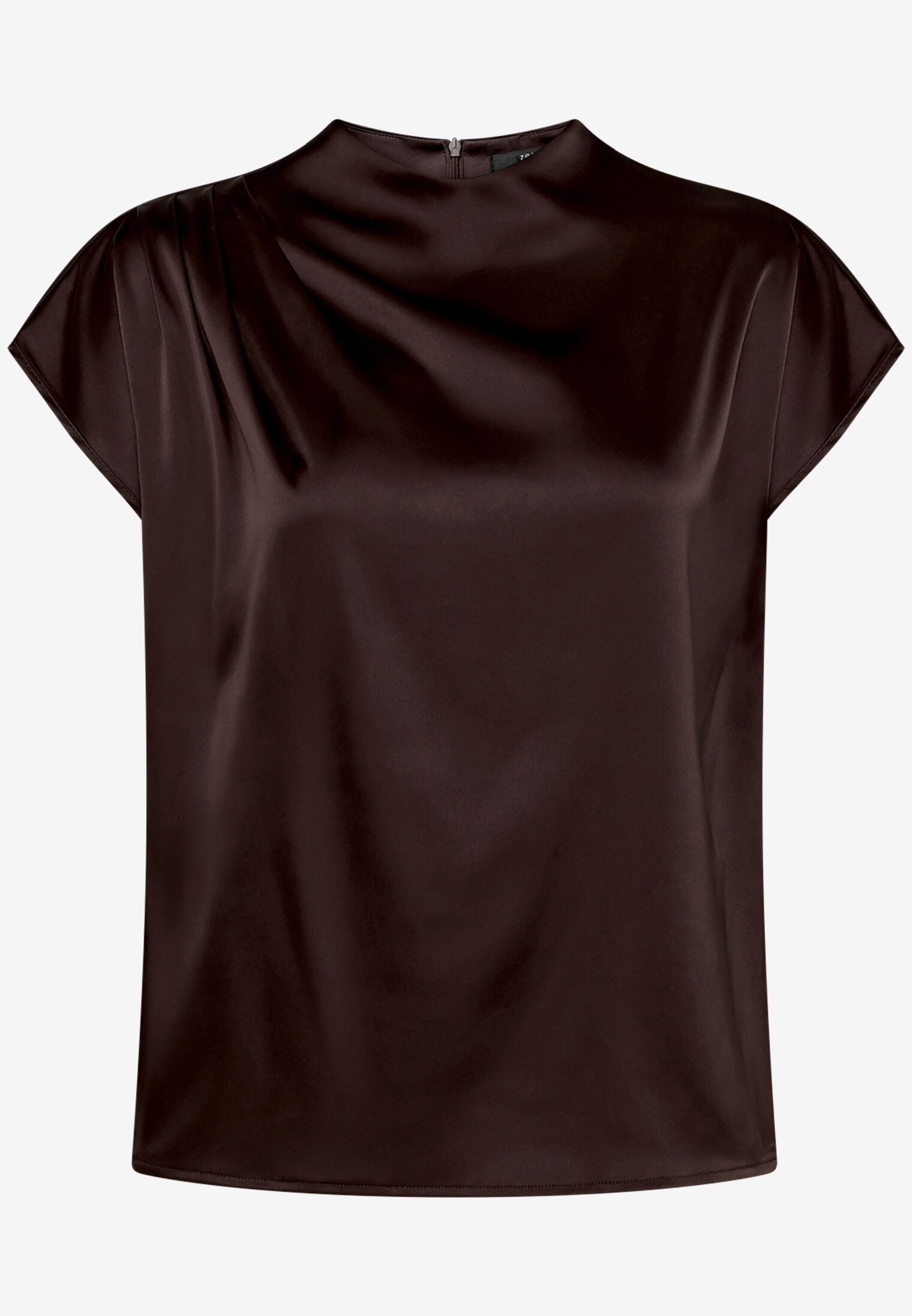 Satinbluse Damen mit Kragen
